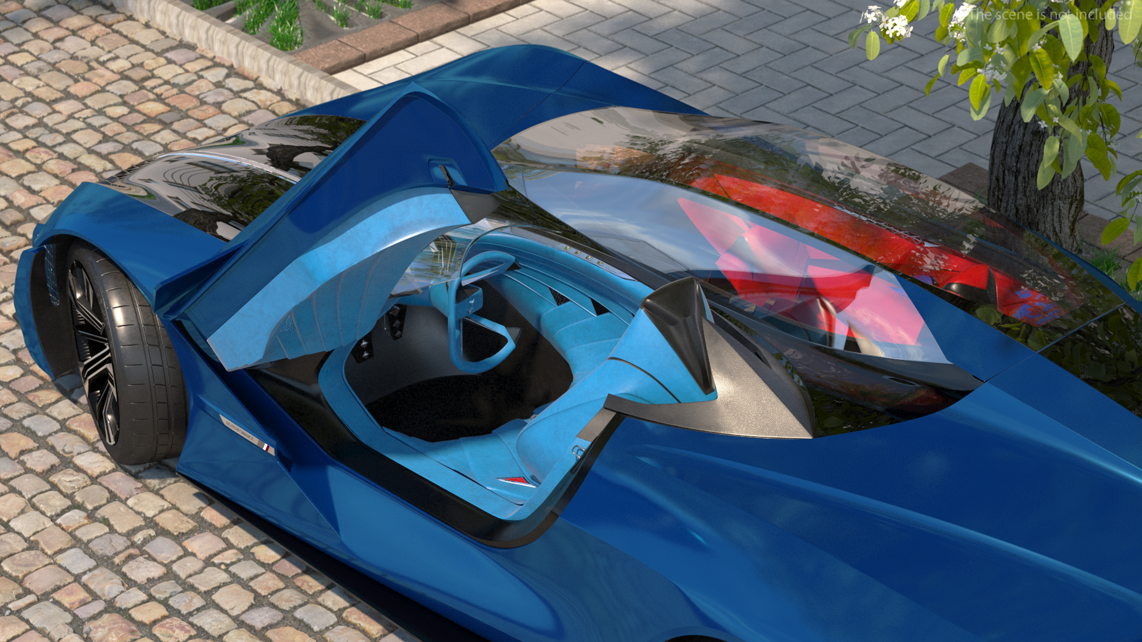 3D model Concept Car DS X E-TENSE Rigged for Cinema 4D