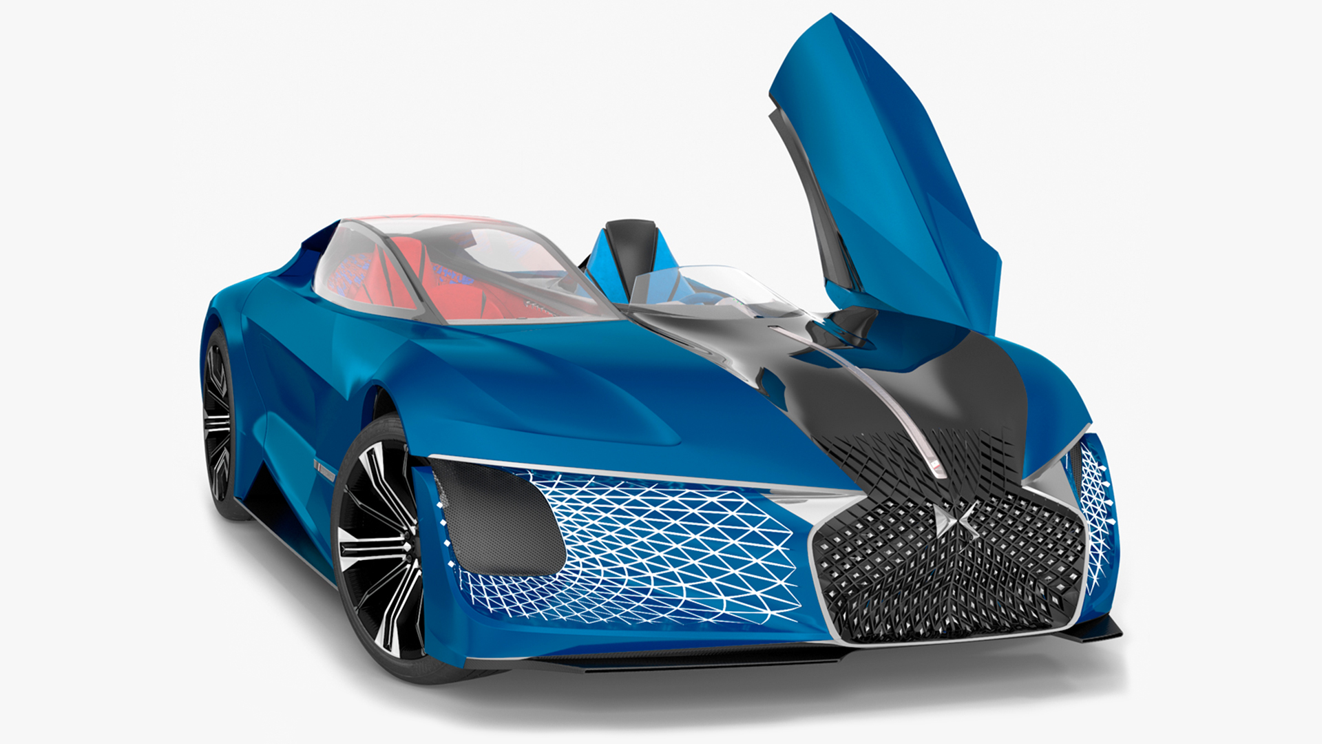 3D model Concept Car DS X E-TENSE Rigged for Cinema 4D