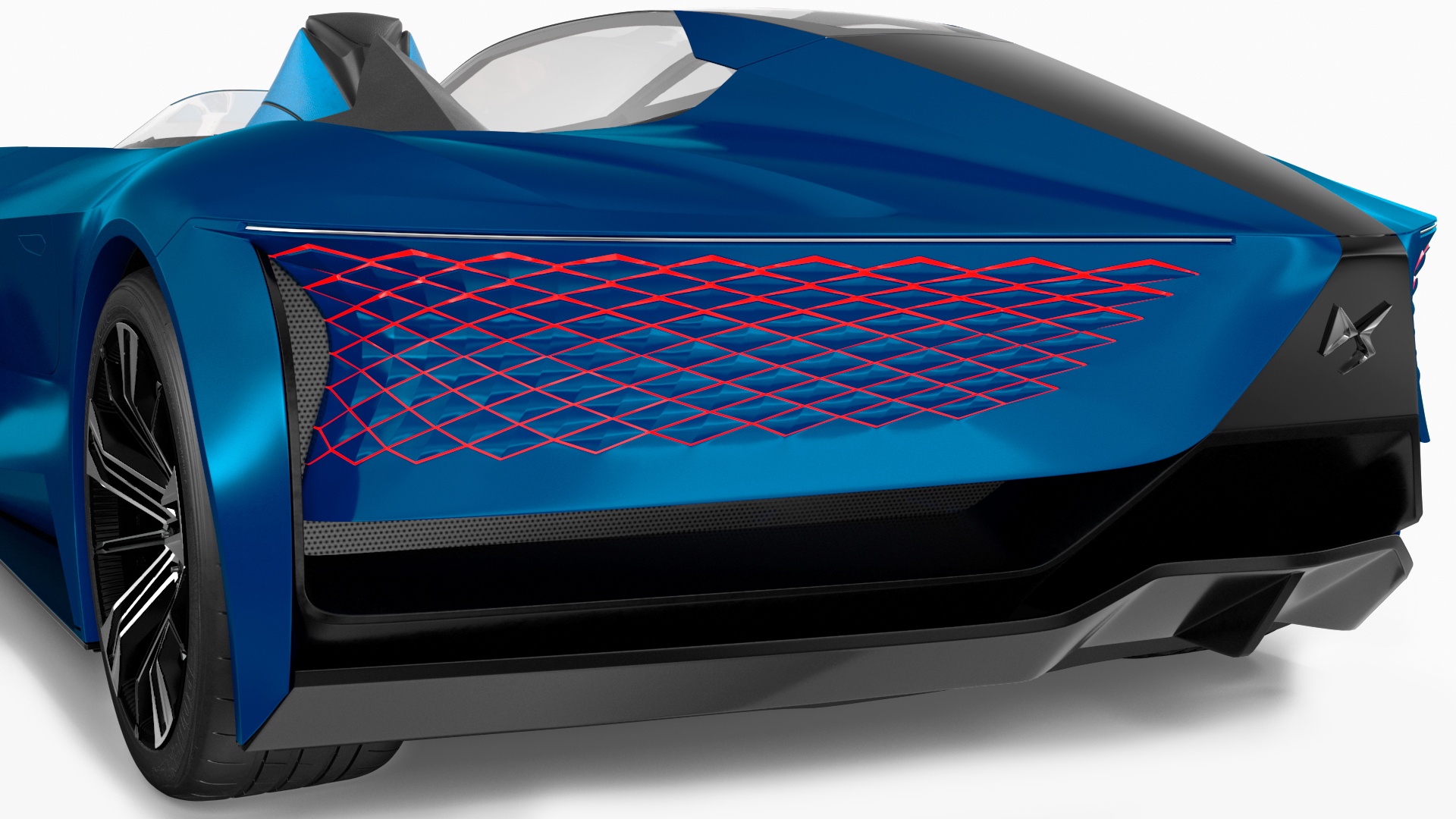 3D model Concept Car DS X E-TENSE Rigged for Cinema 4D