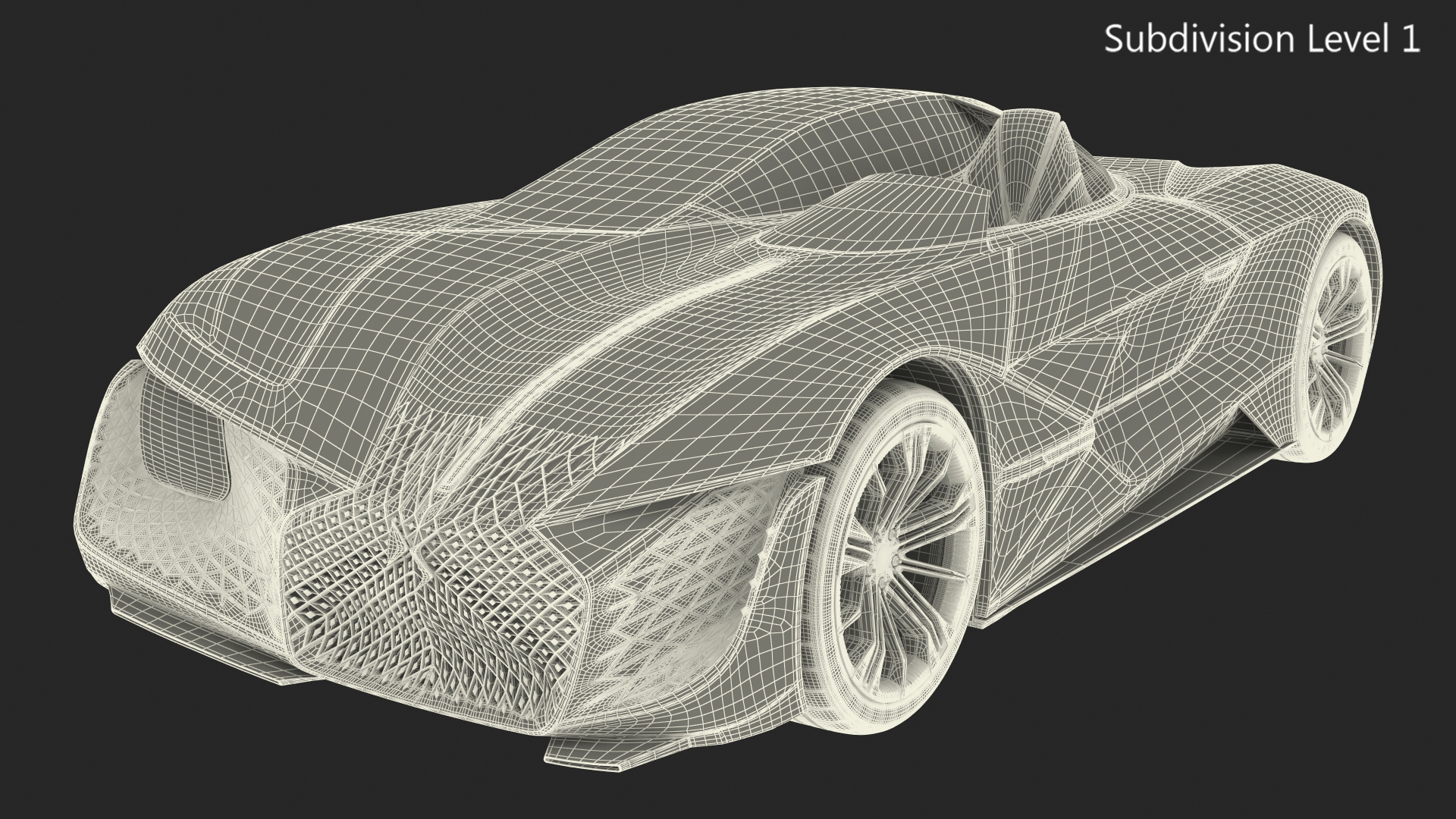 3D model Concept Car DS X E-TENSE Rigged for Cinema 4D