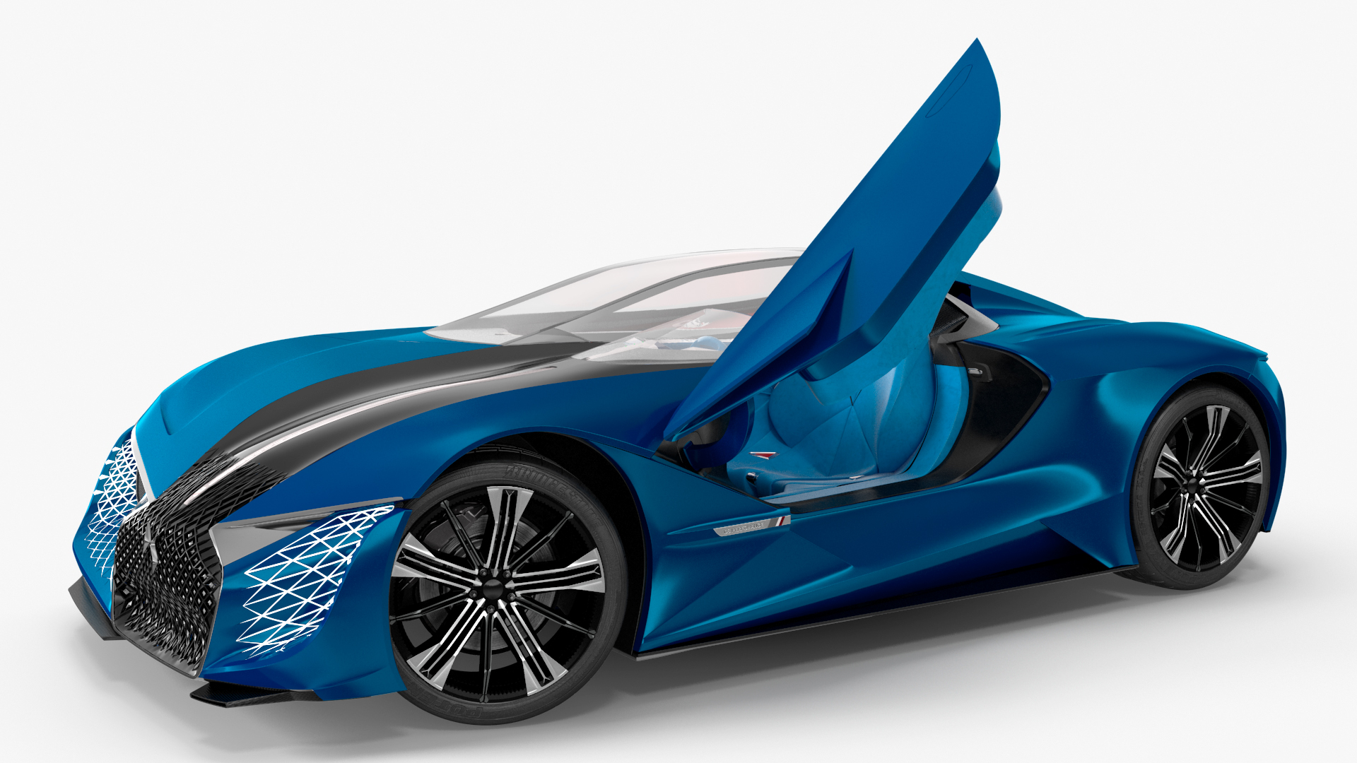 3D model Concept Car DS X E-TENSE Rigged for Cinema 4D