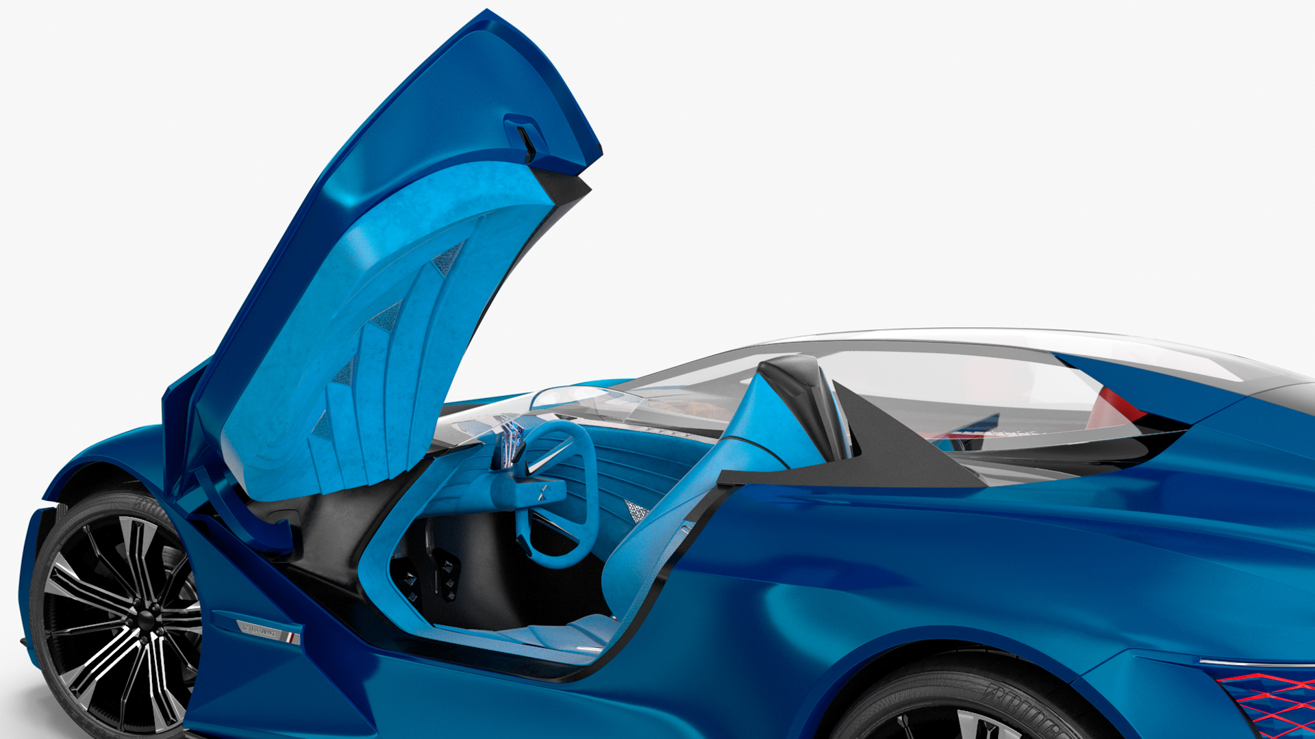 3D model Concept Car DS X E-TENSE Rigged for Cinema 4D