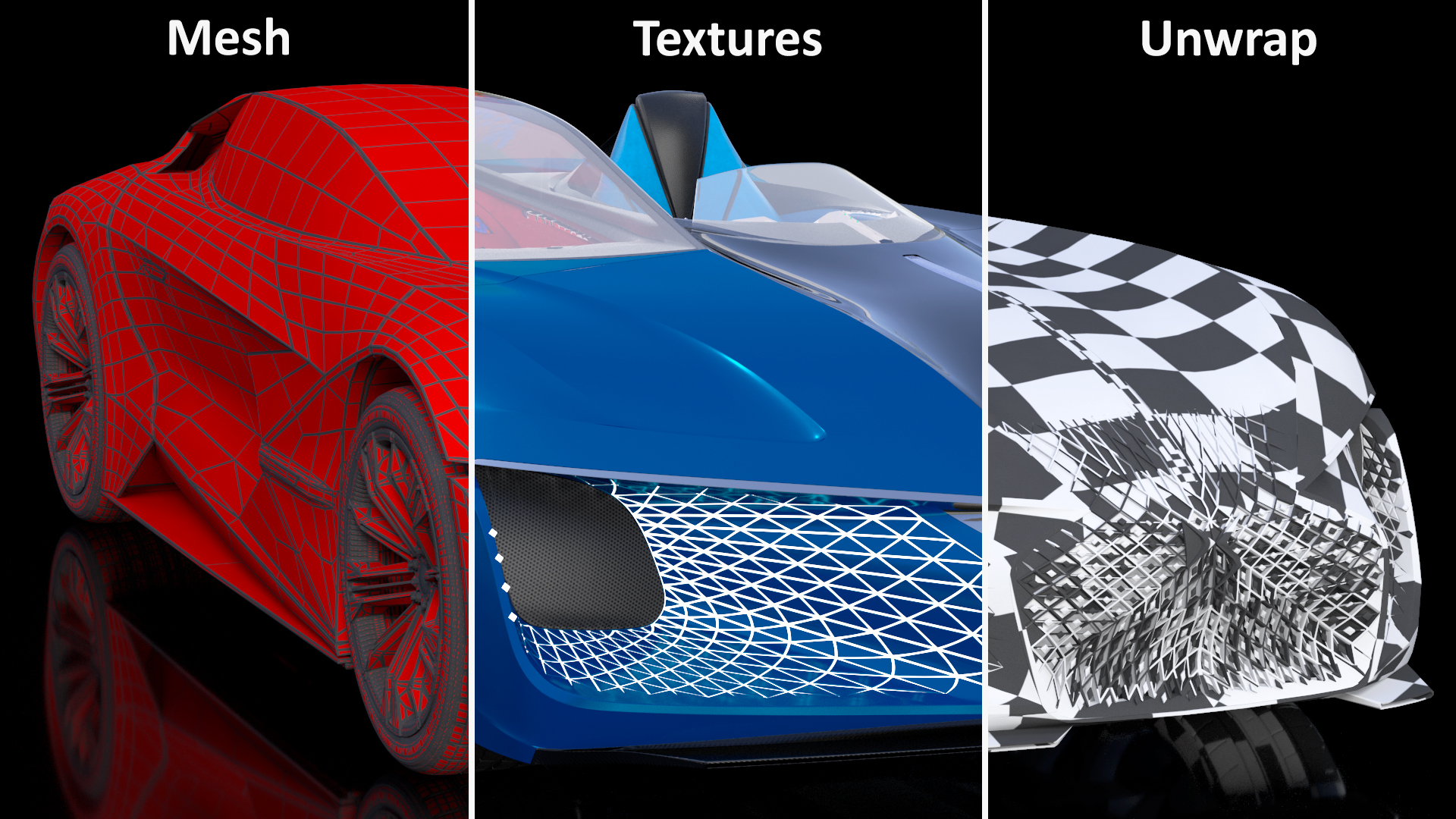 3D model Concept Car DS X E-TENSE Rigged for Cinema 4D