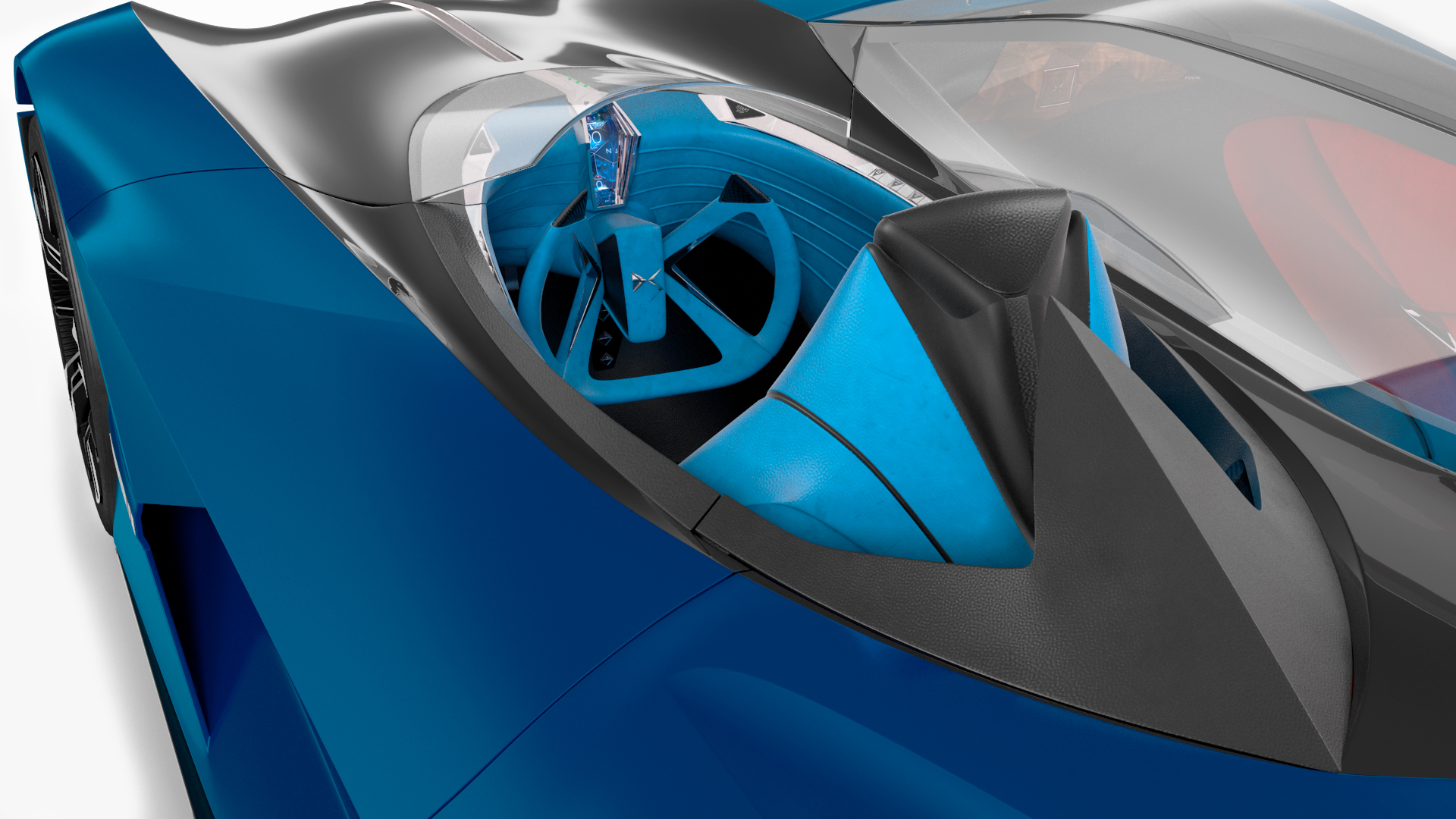 3D model Concept Car DS X E-TENSE Rigged for Cinema 4D