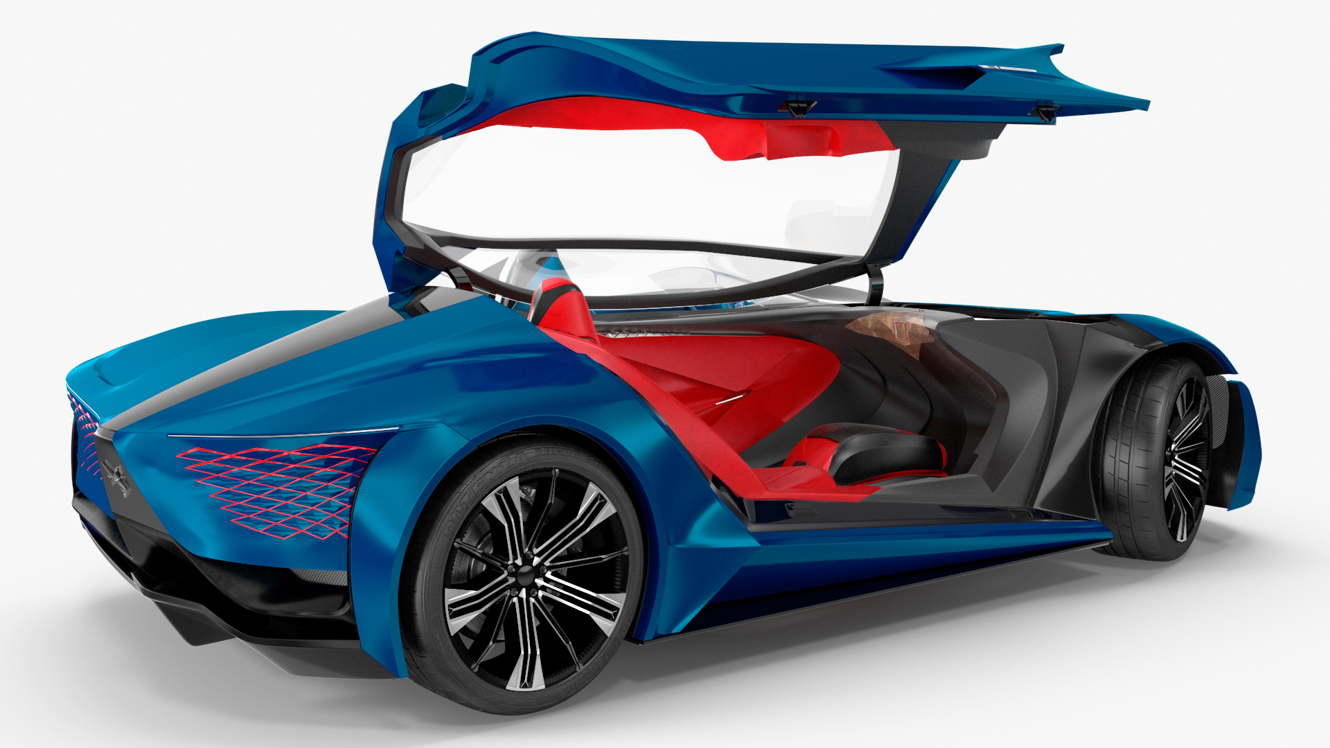 3D model Concept Car DS X E-TENSE Rigged for Cinema 4D