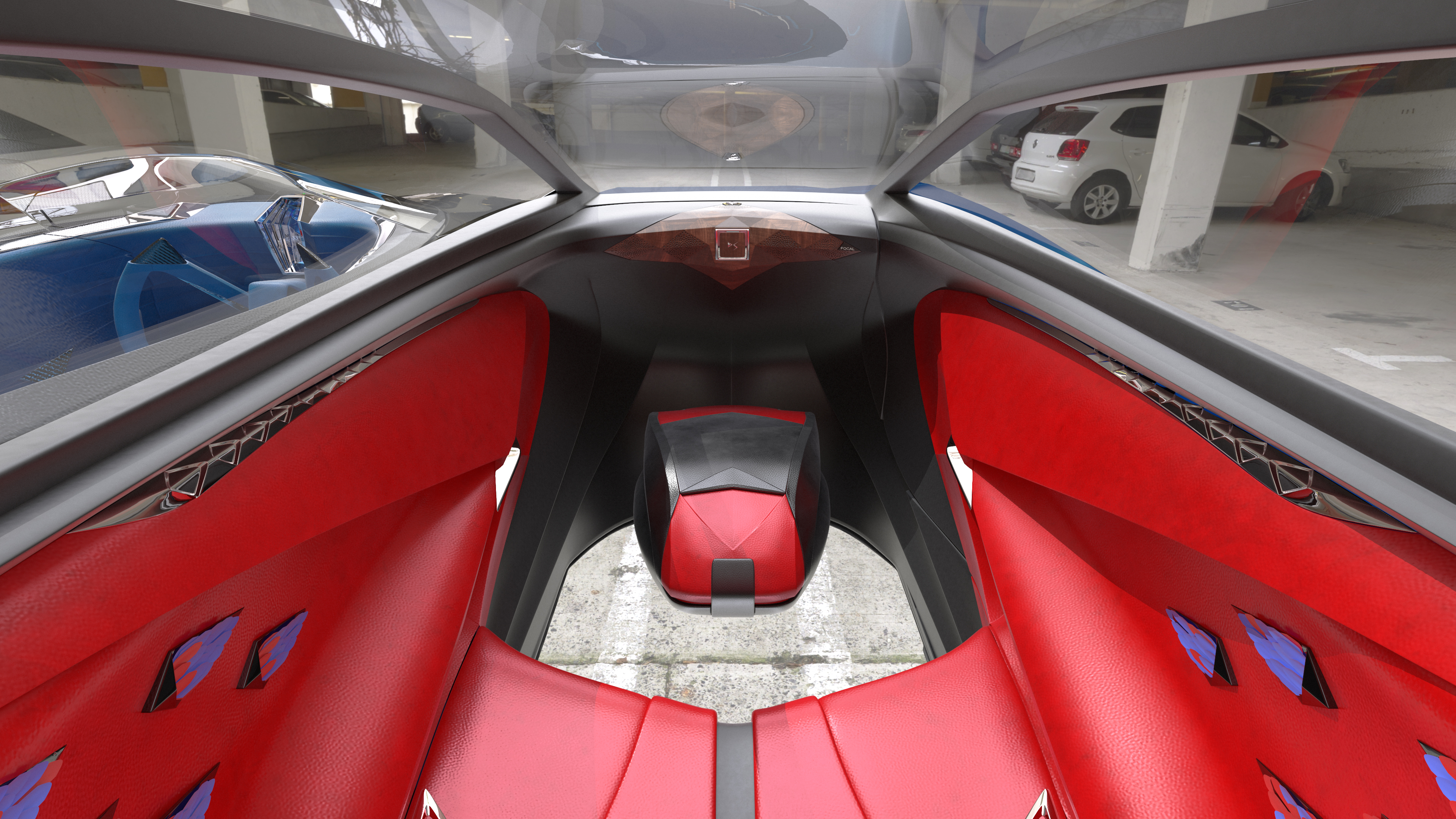 3D model Concept Car DS X E-TENSE Rigged for Cinema 4D