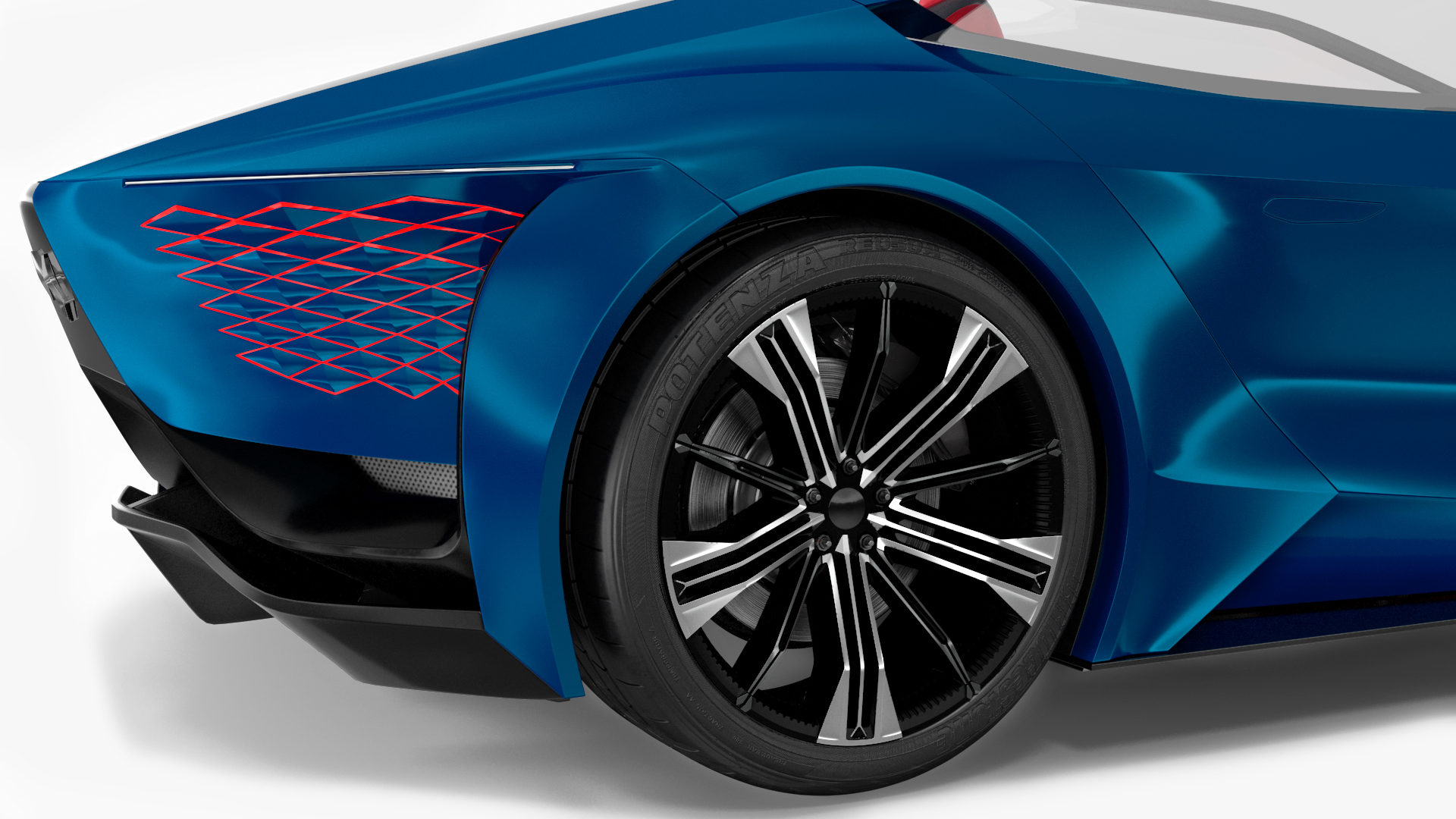 3D model Concept Car DS X E-TENSE Rigged for Cinema 4D