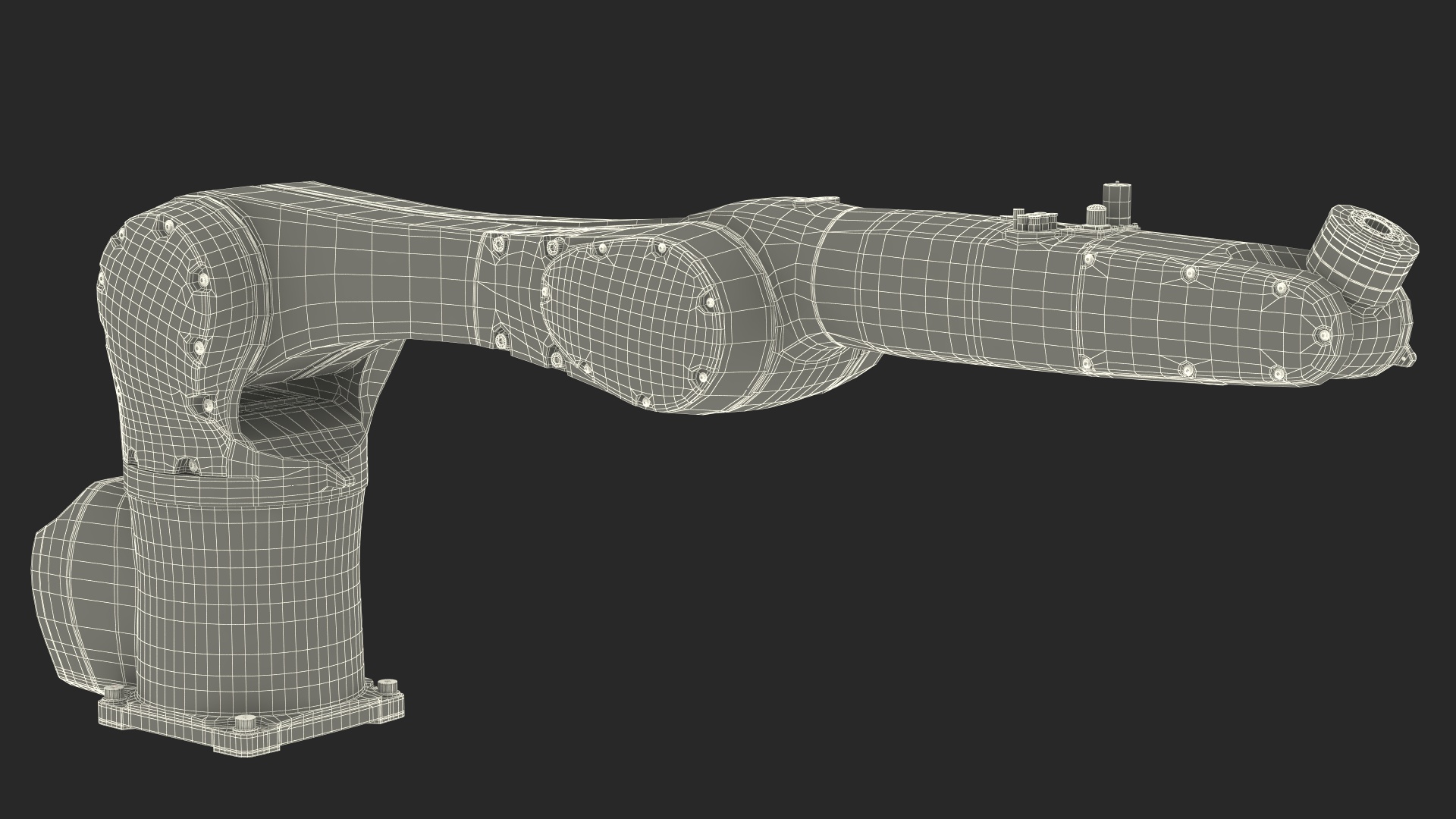 3D Robot Arm Kuka R1100 Rigged for Maya