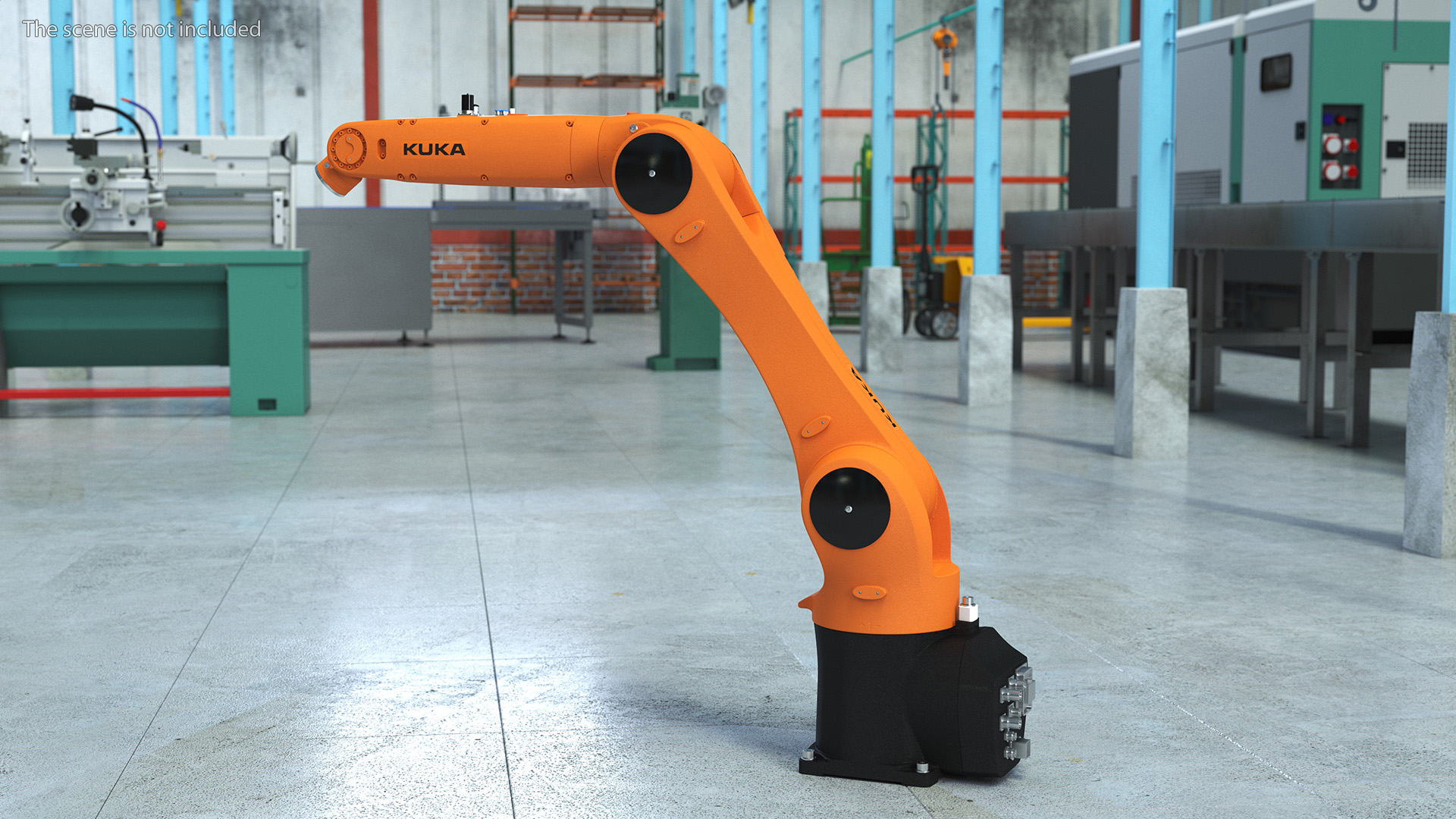 3D Robot Arm Kuka R1100 Rigged for Maya