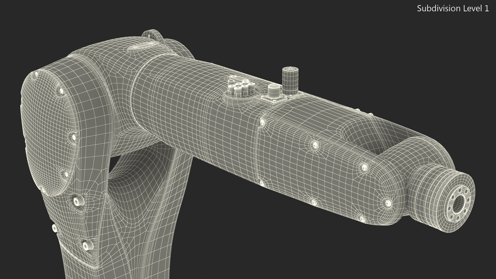 3D Robot Arm Kuka R1100 Rigged for Maya