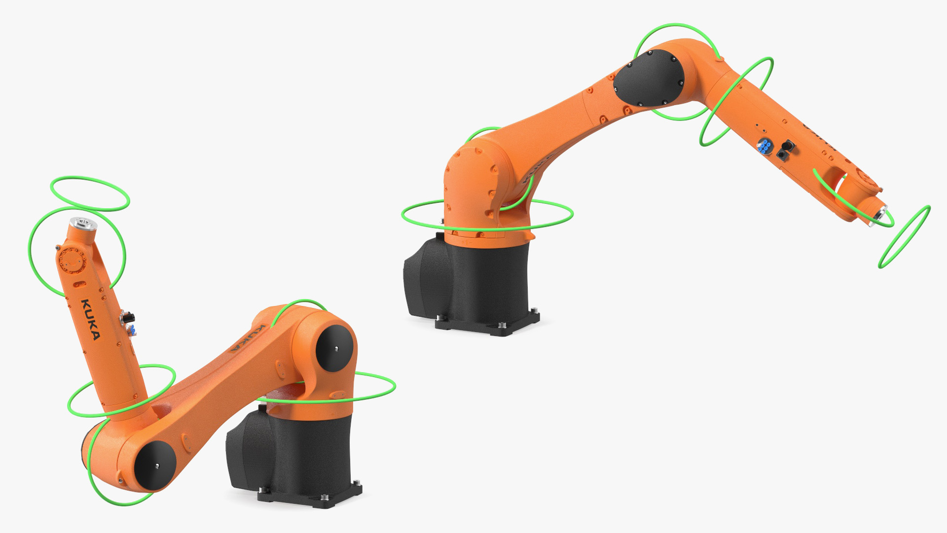 3D Robot Arm Kuka R1100 Rigged for Maya