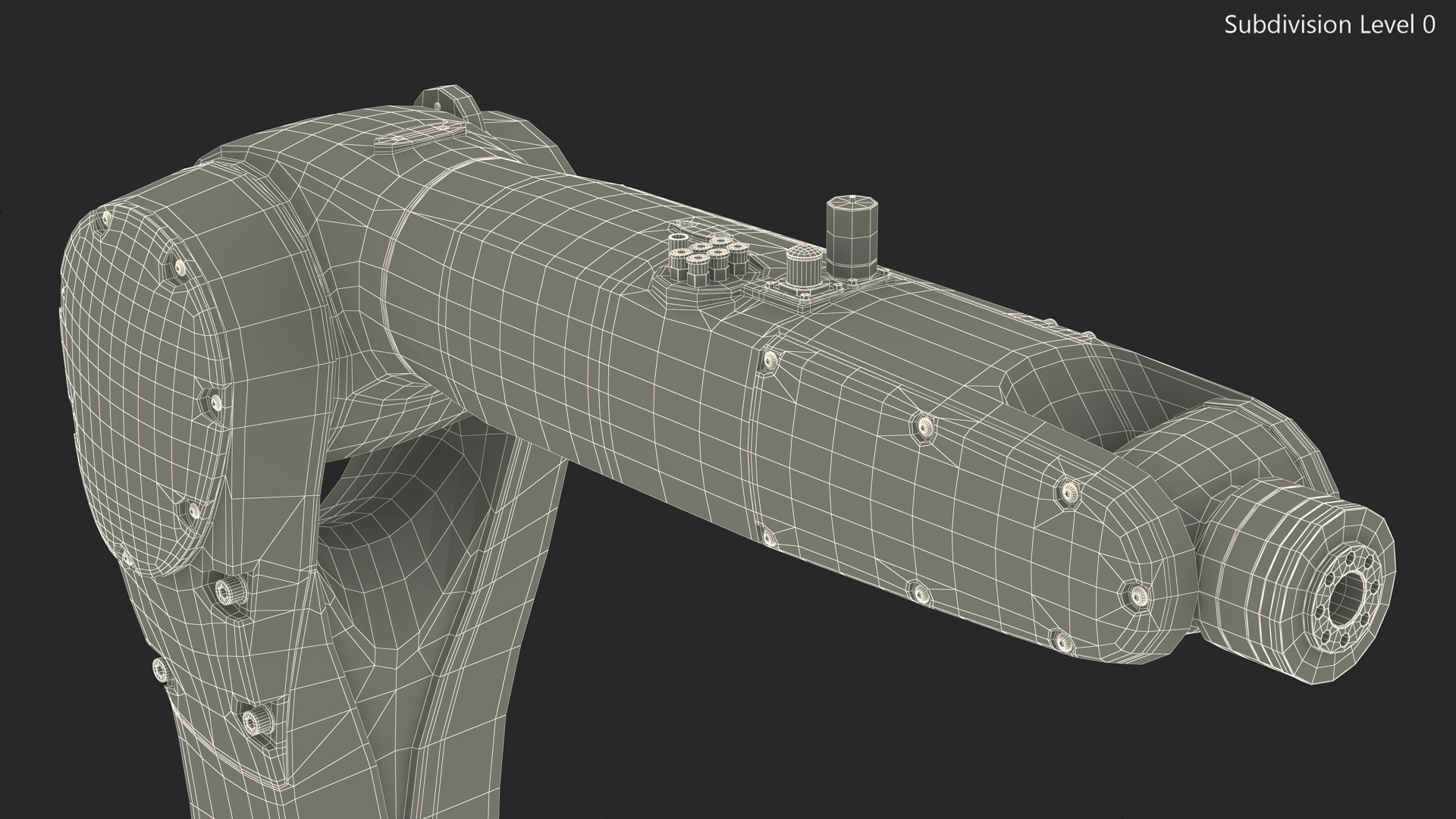 3D Robot Arm Kuka R1100 Rigged for Maya