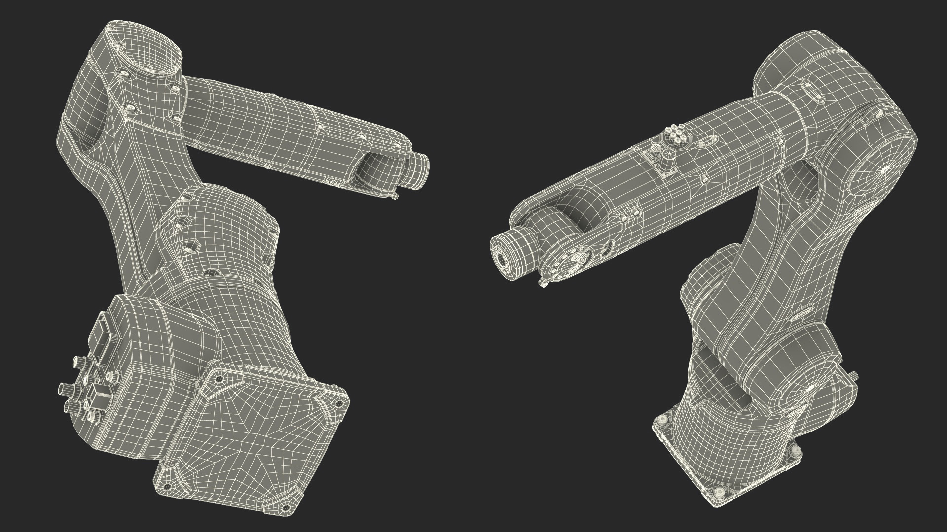 3D Robot Arm Kuka R1100 Rigged for Maya
