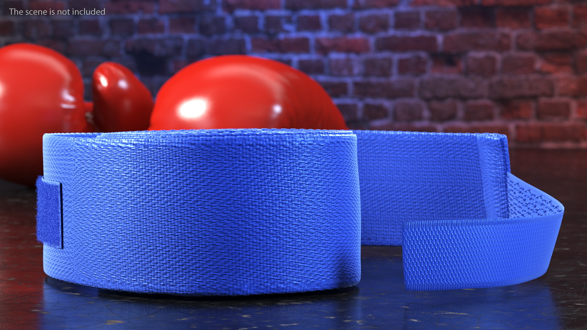 3D model Boxing Hand Wrap Blue Fur