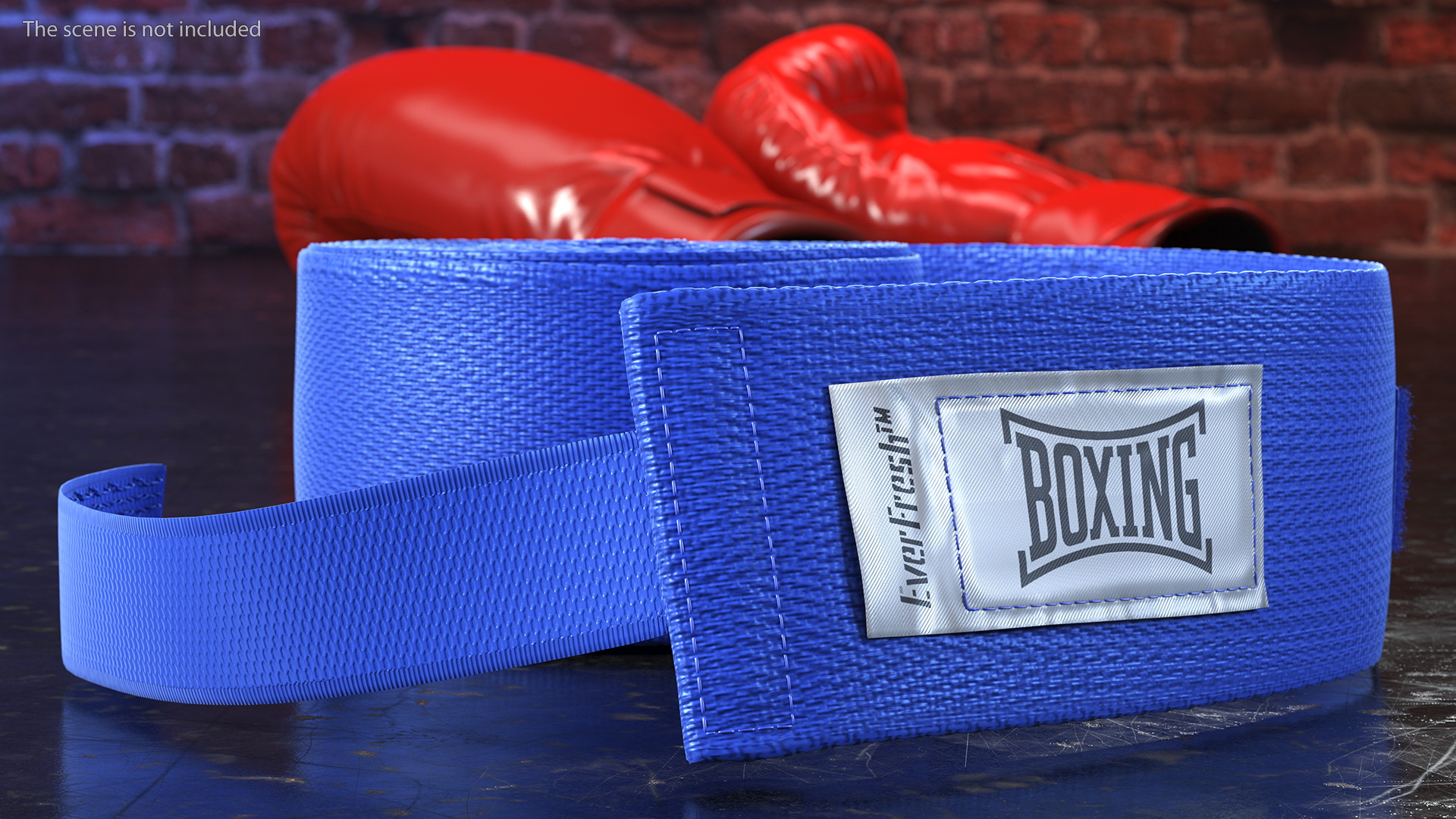 3D model Boxing Hand Wrap Blue Fur