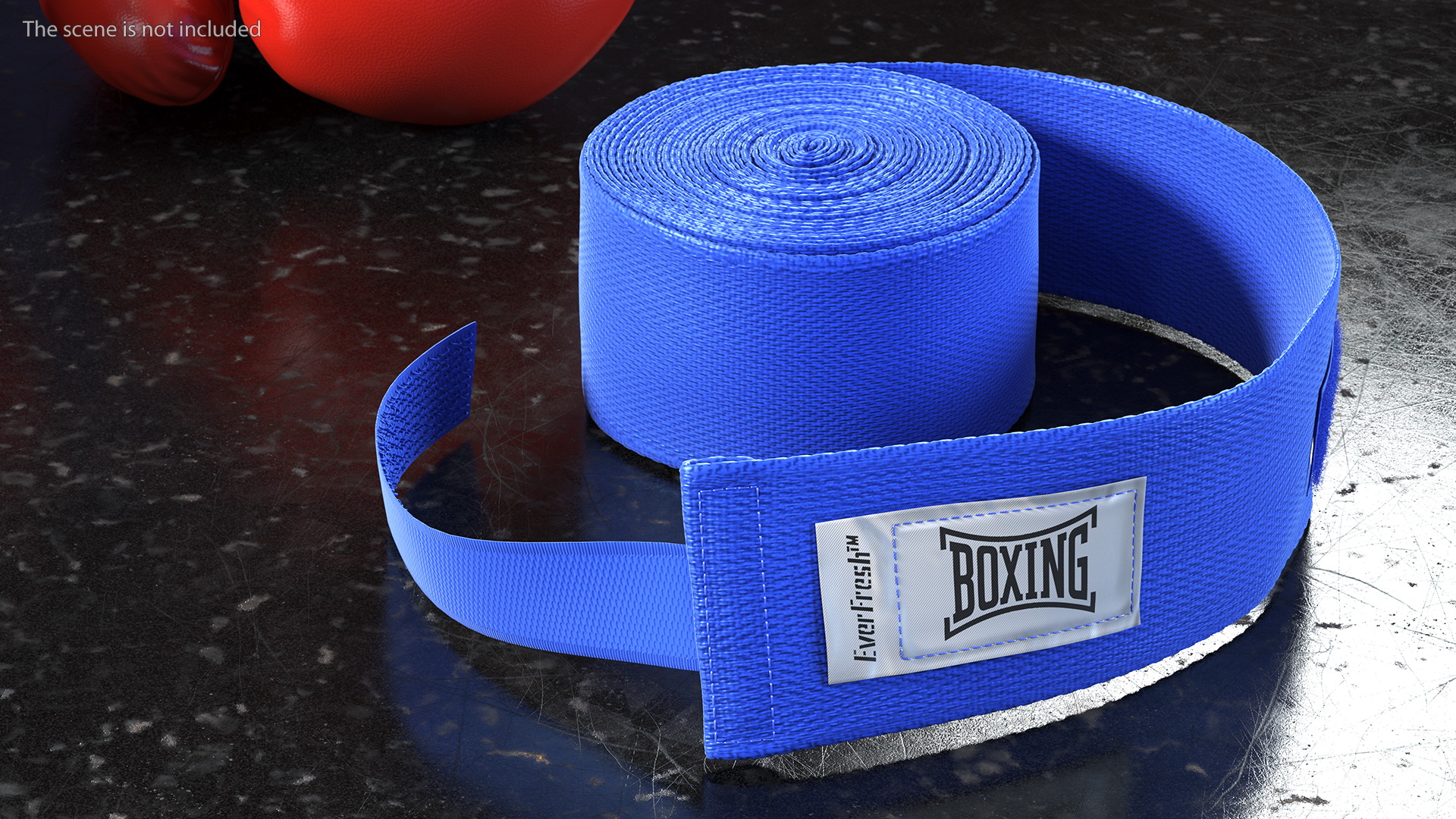 3D model Boxing Hand Wrap Blue Fur