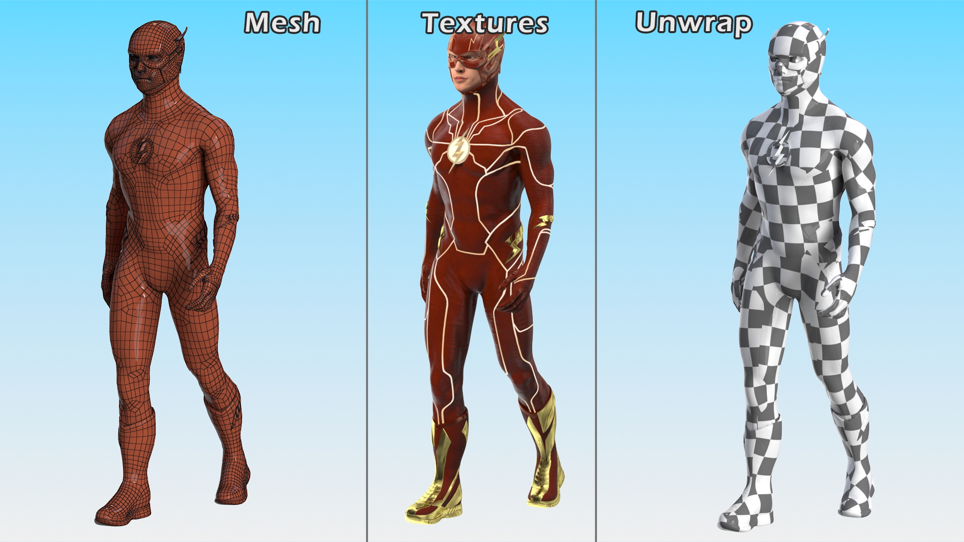 3D DC Flash Walking Pose