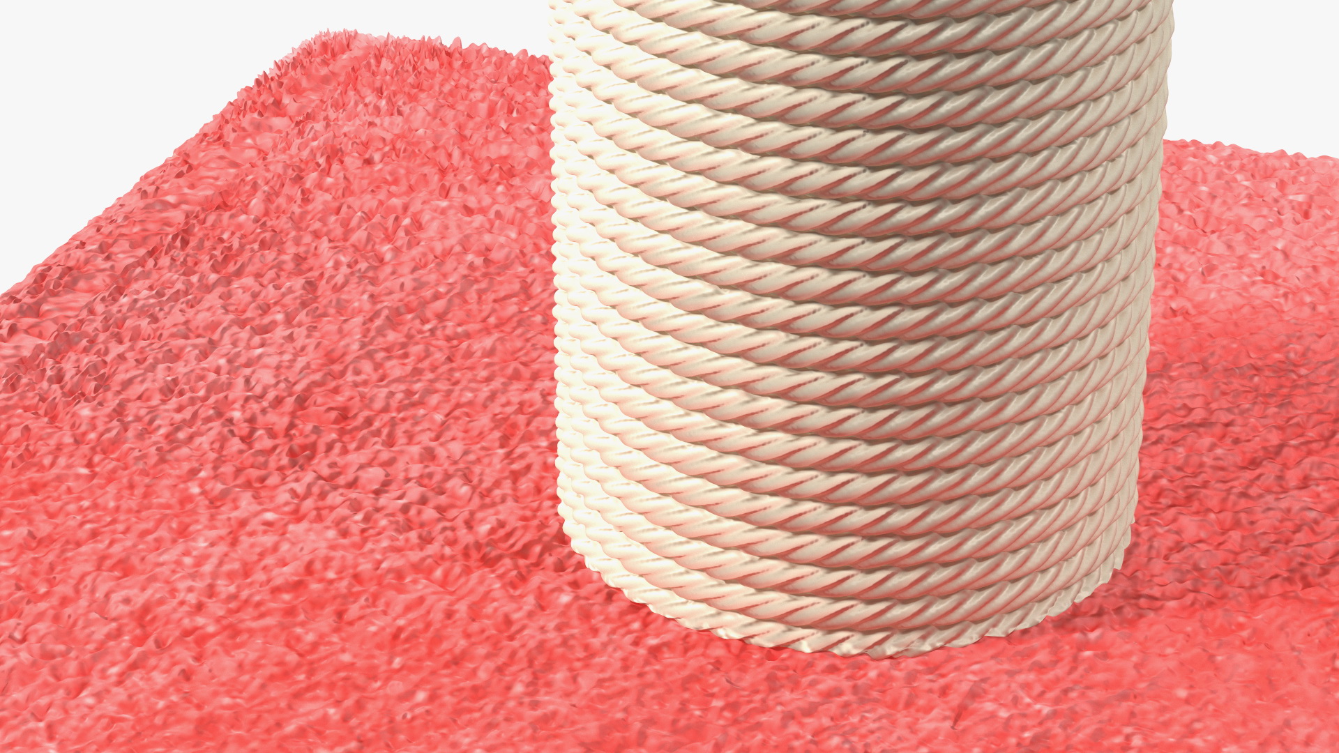 Cat Playing With A Scratching Post 3D model
