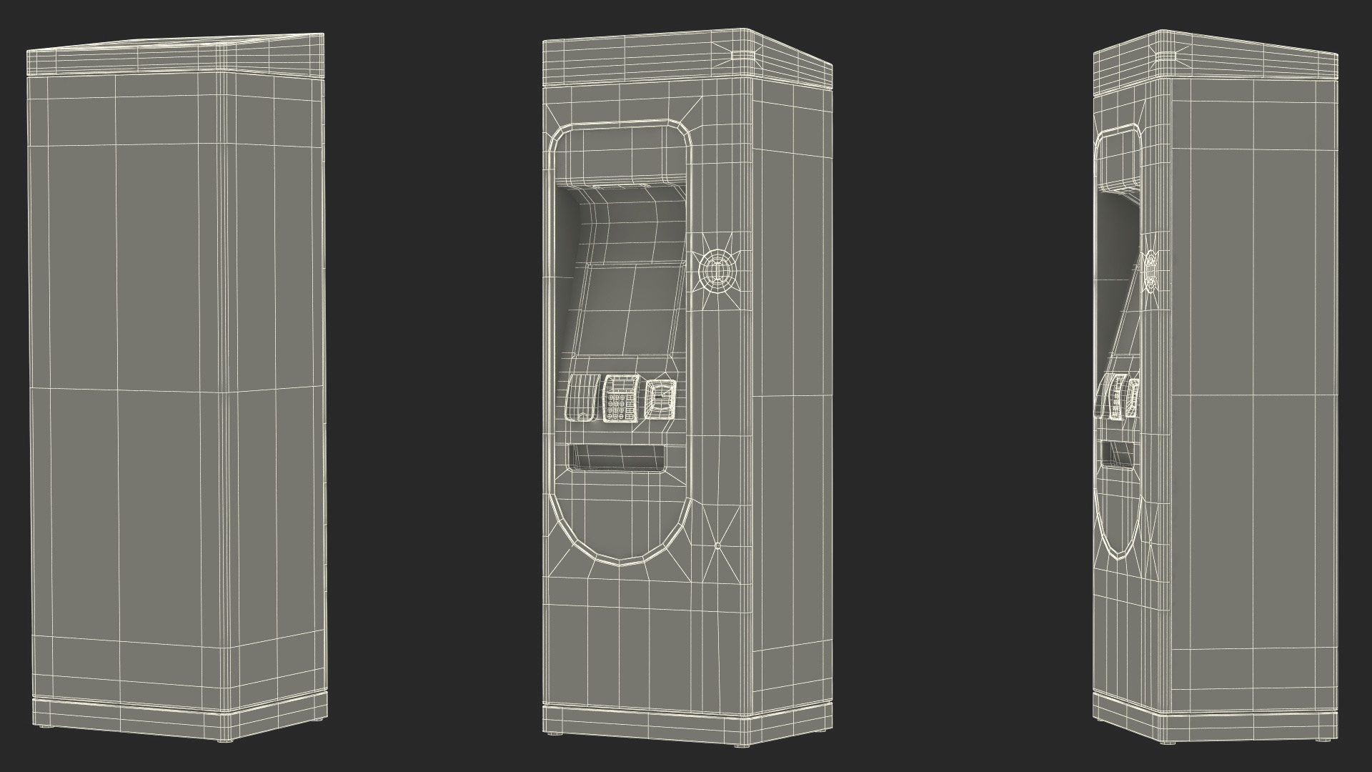 Self Service Ticket Machine Orange 3D model