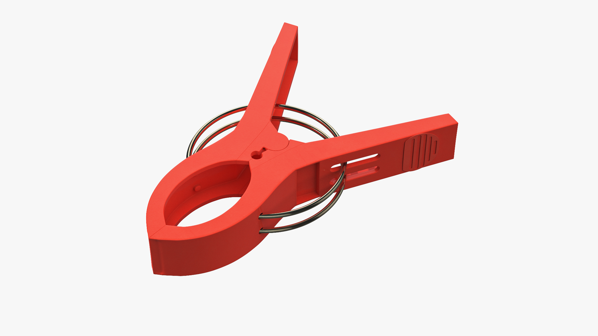 3D Plastic Laundry Clip Red Closed
