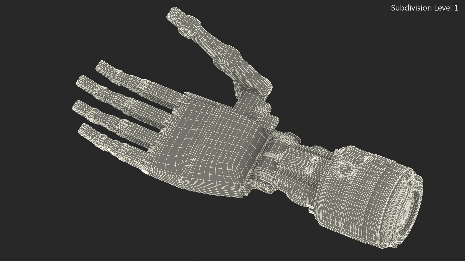 3D model Mechanical Arm Rigged for Maya