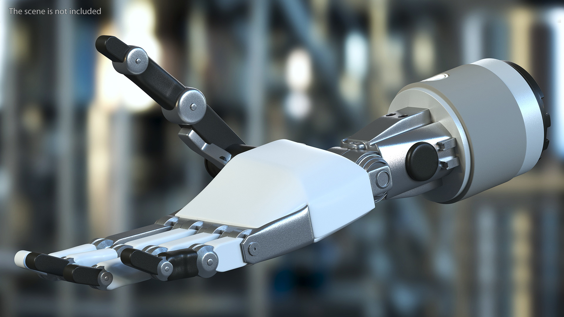 3D model Mechanical Arm Rigged for Maya