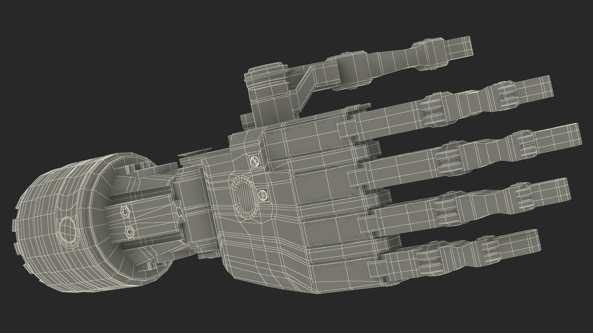 3D model Mechanical Arm Rigged for Maya