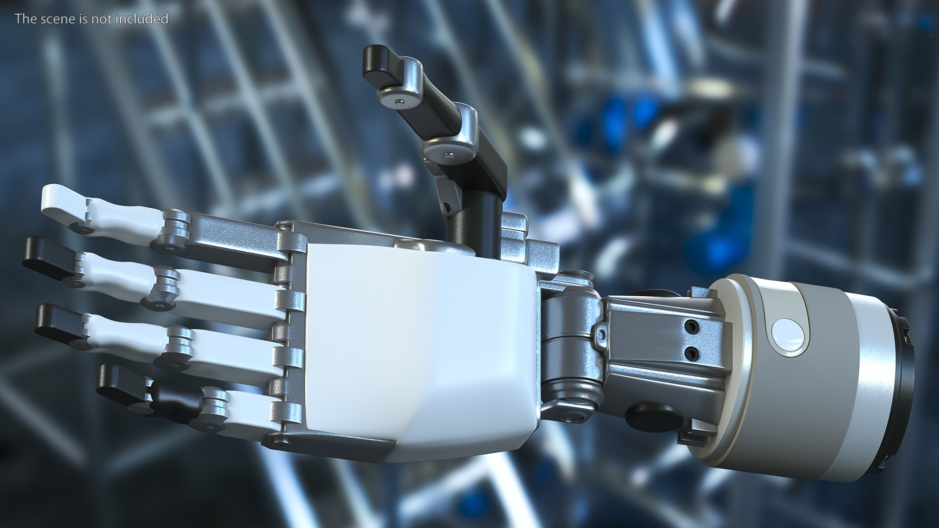 3D model Mechanical Arm Rigged for Maya