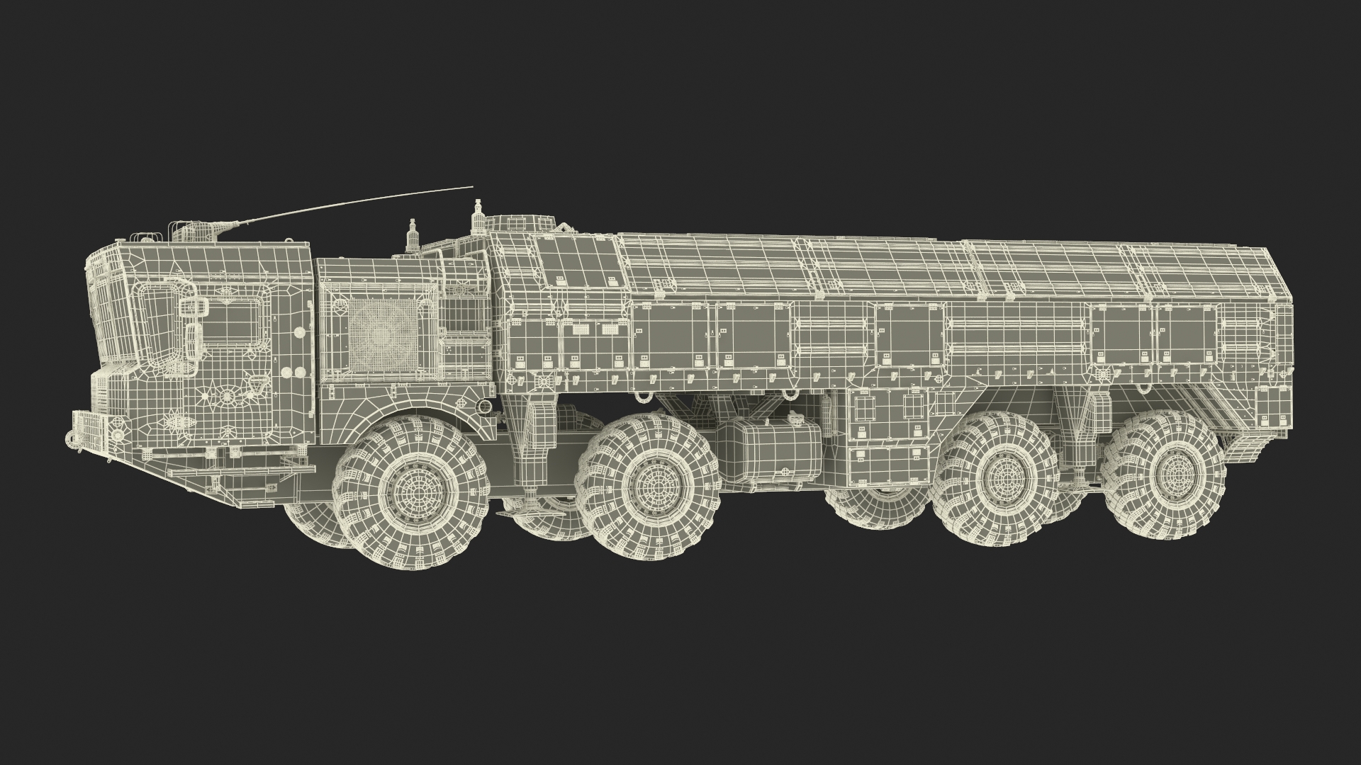 Tactical Missile System Iskander SS-26 Stone 3D model
