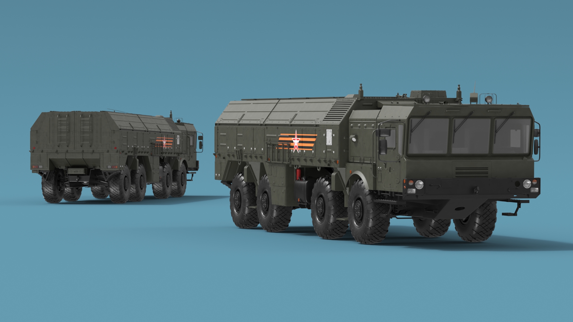 Tactical Missile System Iskander SS-26 Stone 3D model