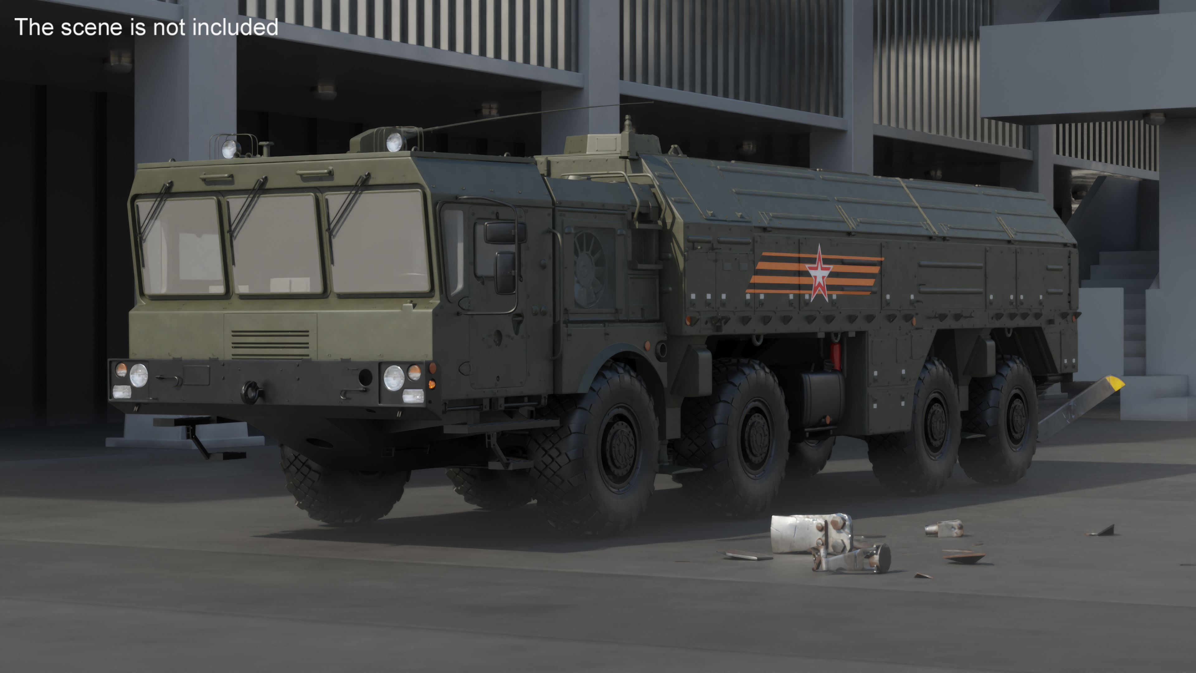 Tactical Missile System Iskander SS-26 Stone 3D model