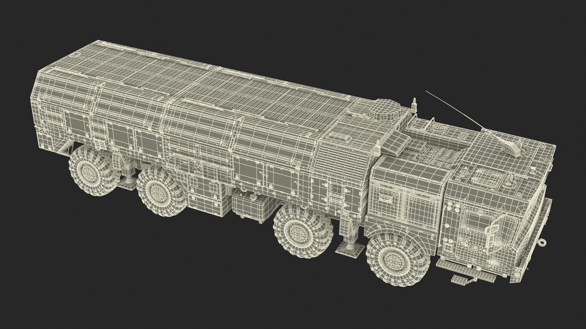 Tactical Missile System Iskander SS-26 Stone 3D model