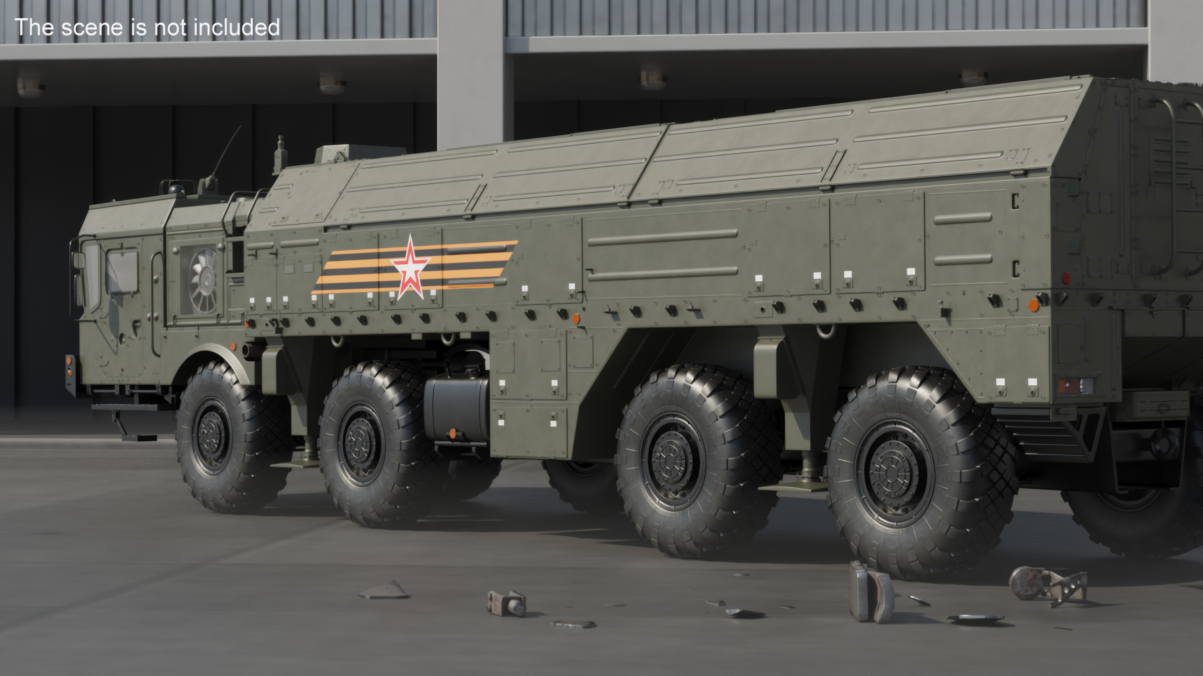 Tactical Missile System Iskander SS-26 Stone 3D model