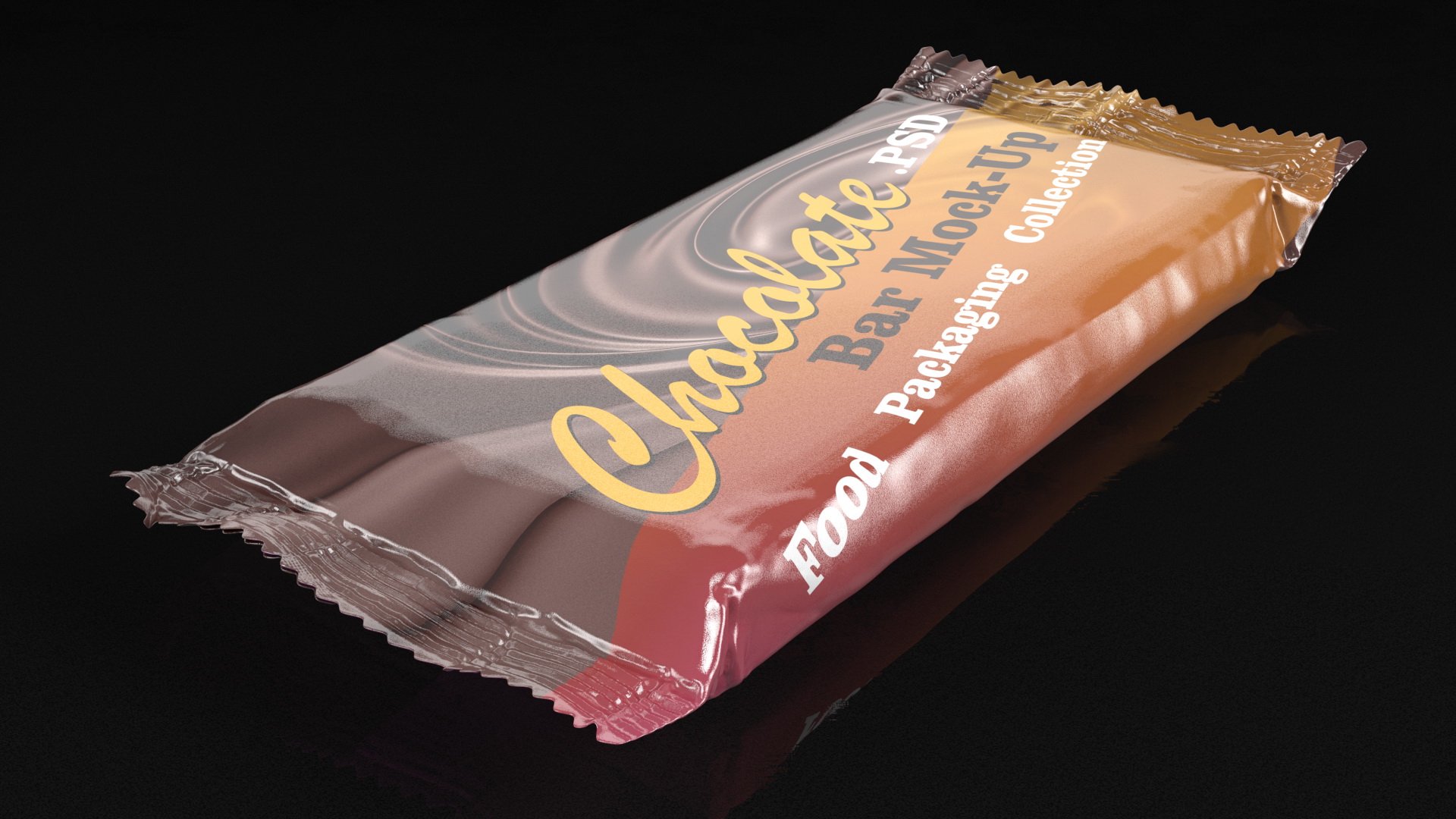 3D Snack Chocolate Bar Mockup