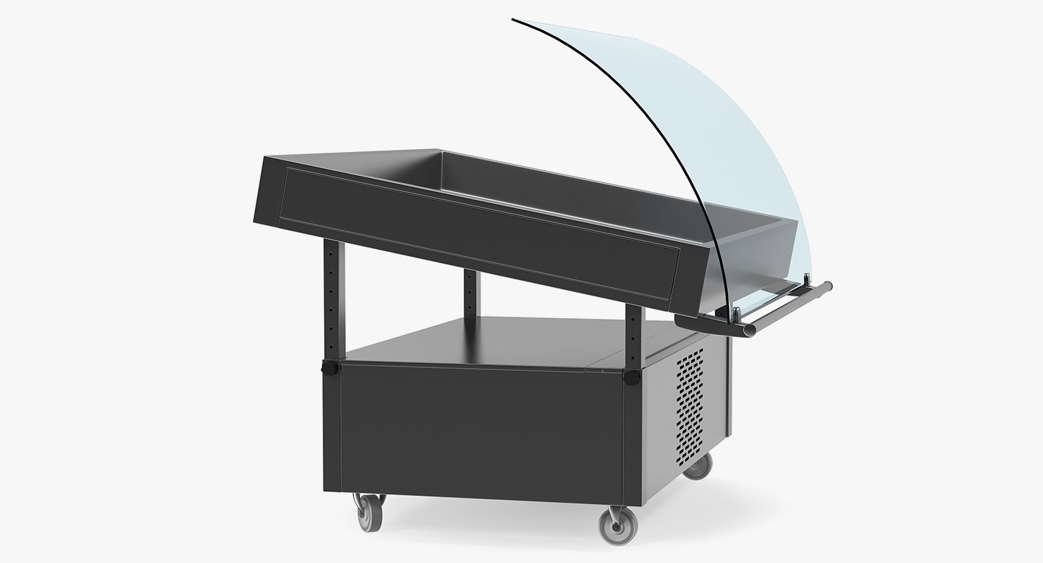 3D Stainless Steel Fish Display Counter
