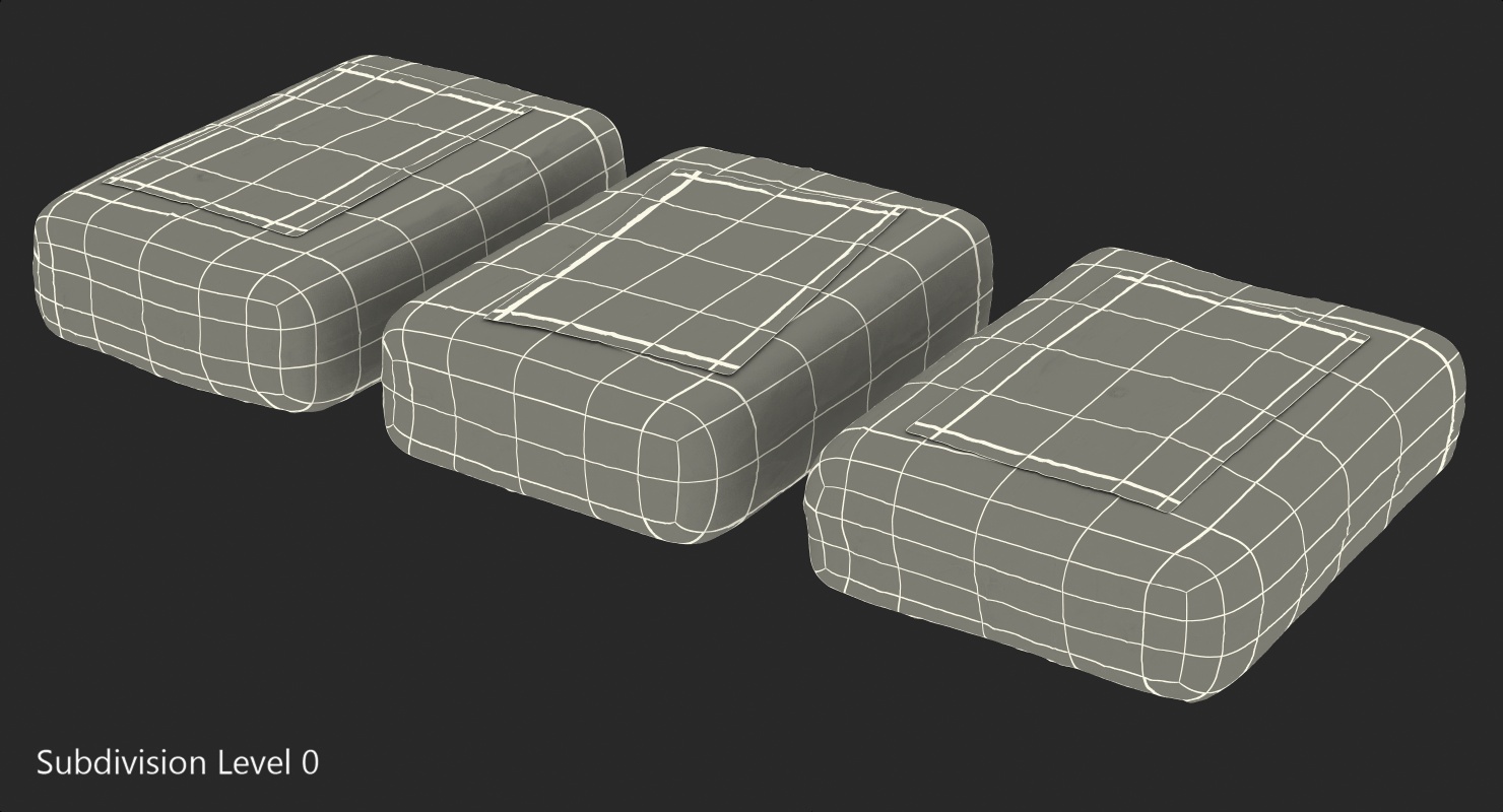 3D Bricks of Cocaine Wrapped in Foil model
