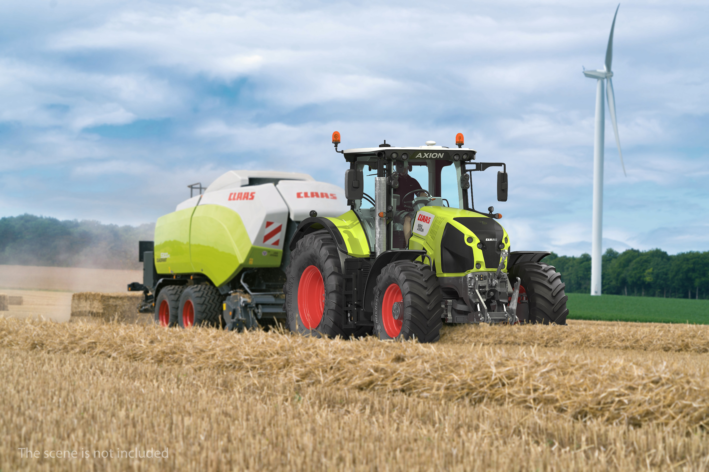 3D Tractor CLAAS AXION Detailed Interior Clean model