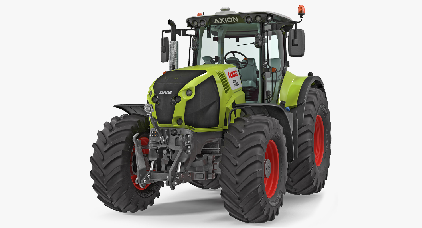 3D Tractor CLAAS AXION Detailed Interior Clean model