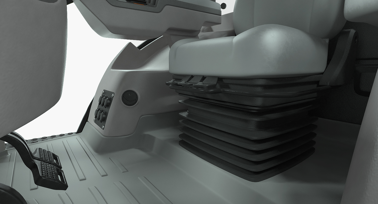 3D Tractor CLAAS AXION Detailed Interior Clean model