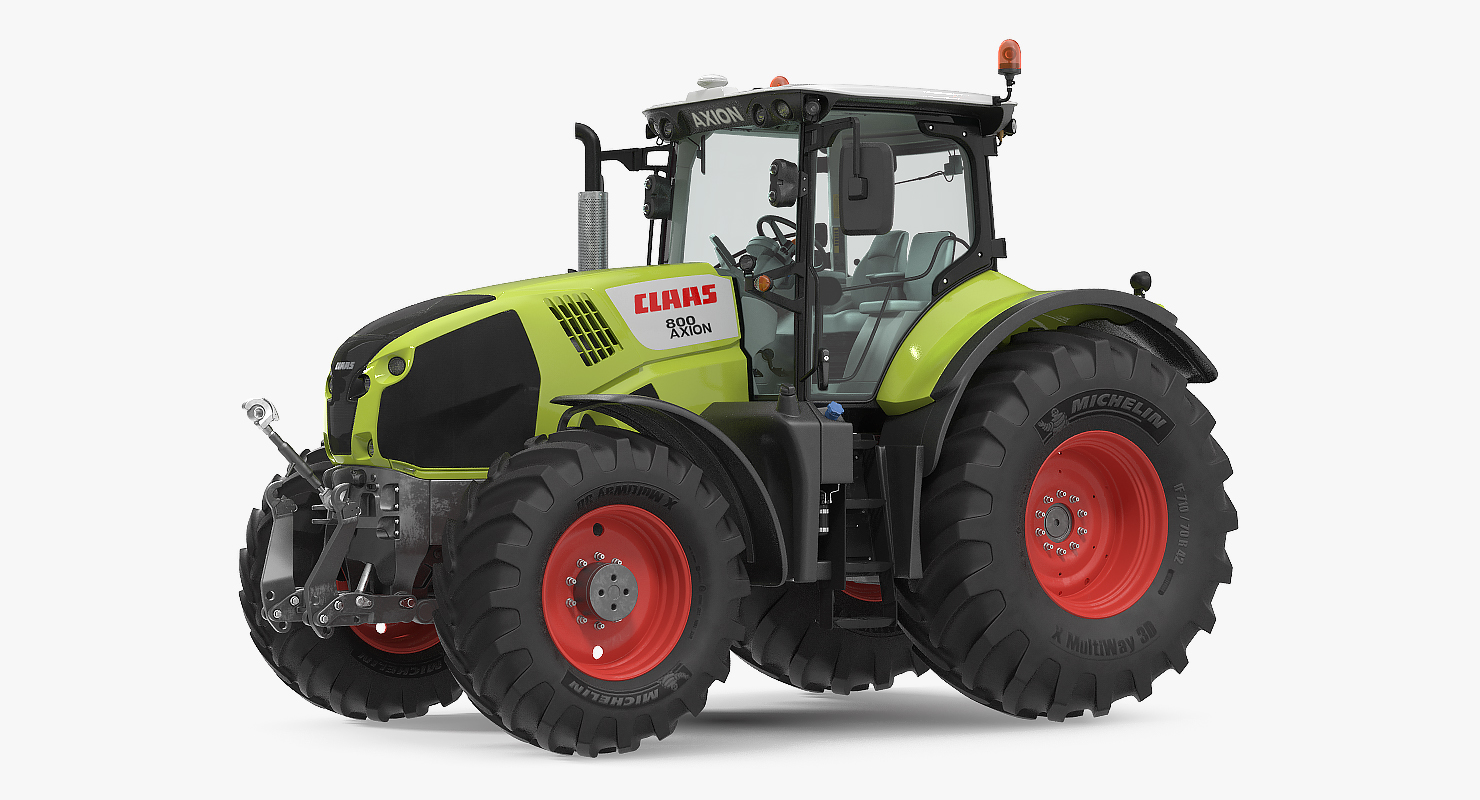 3D Tractor CLAAS AXION Detailed Interior Clean model