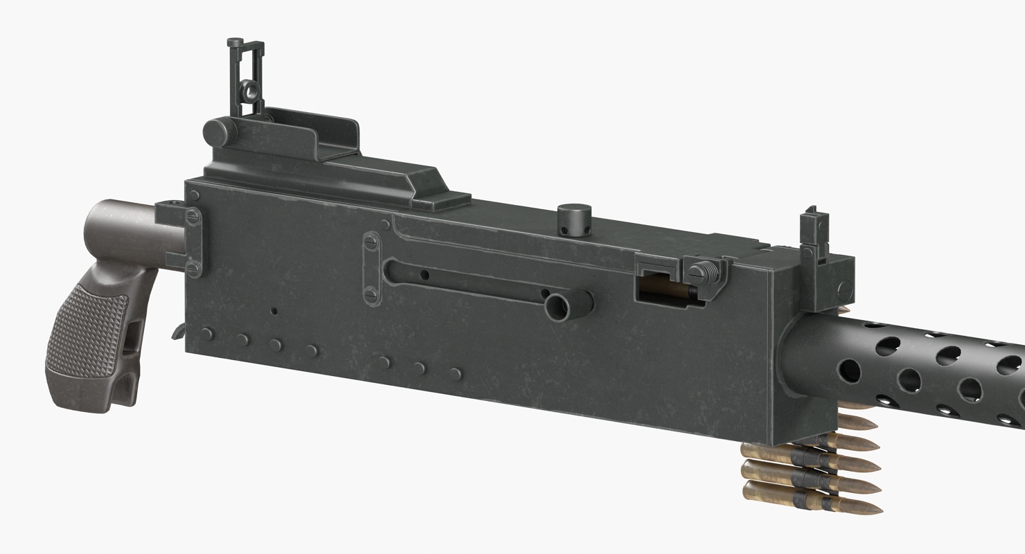 3D Machine Gun Browning M1919