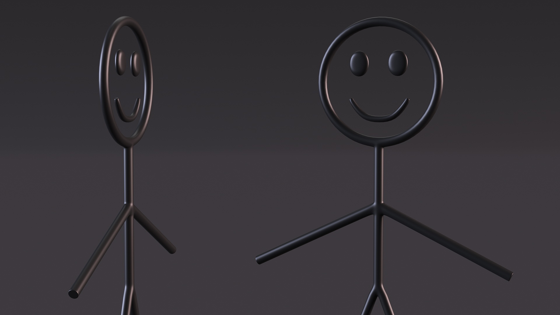 3D Stickman Black Rigged