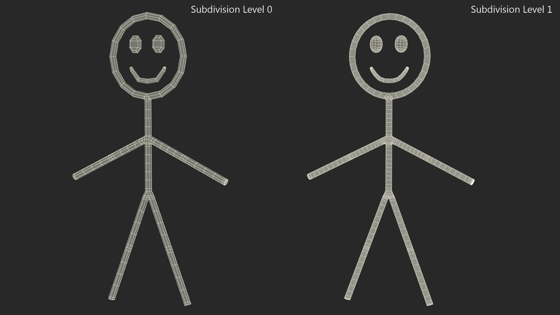 3D Stickman Black Rigged
