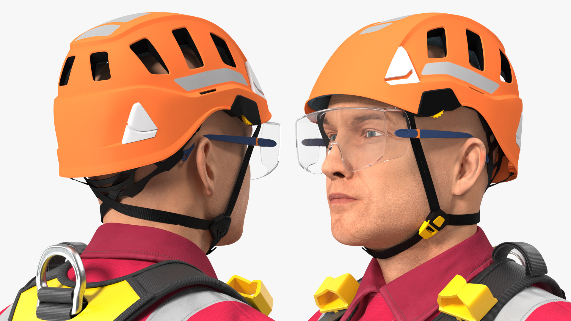 Alpinist Worker T Pose 3D