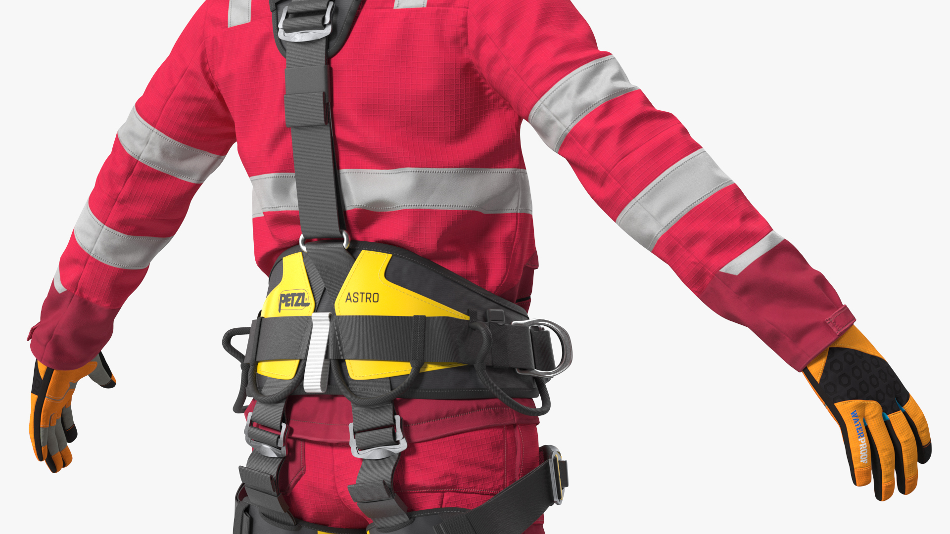Alpinist Worker T Pose 3D