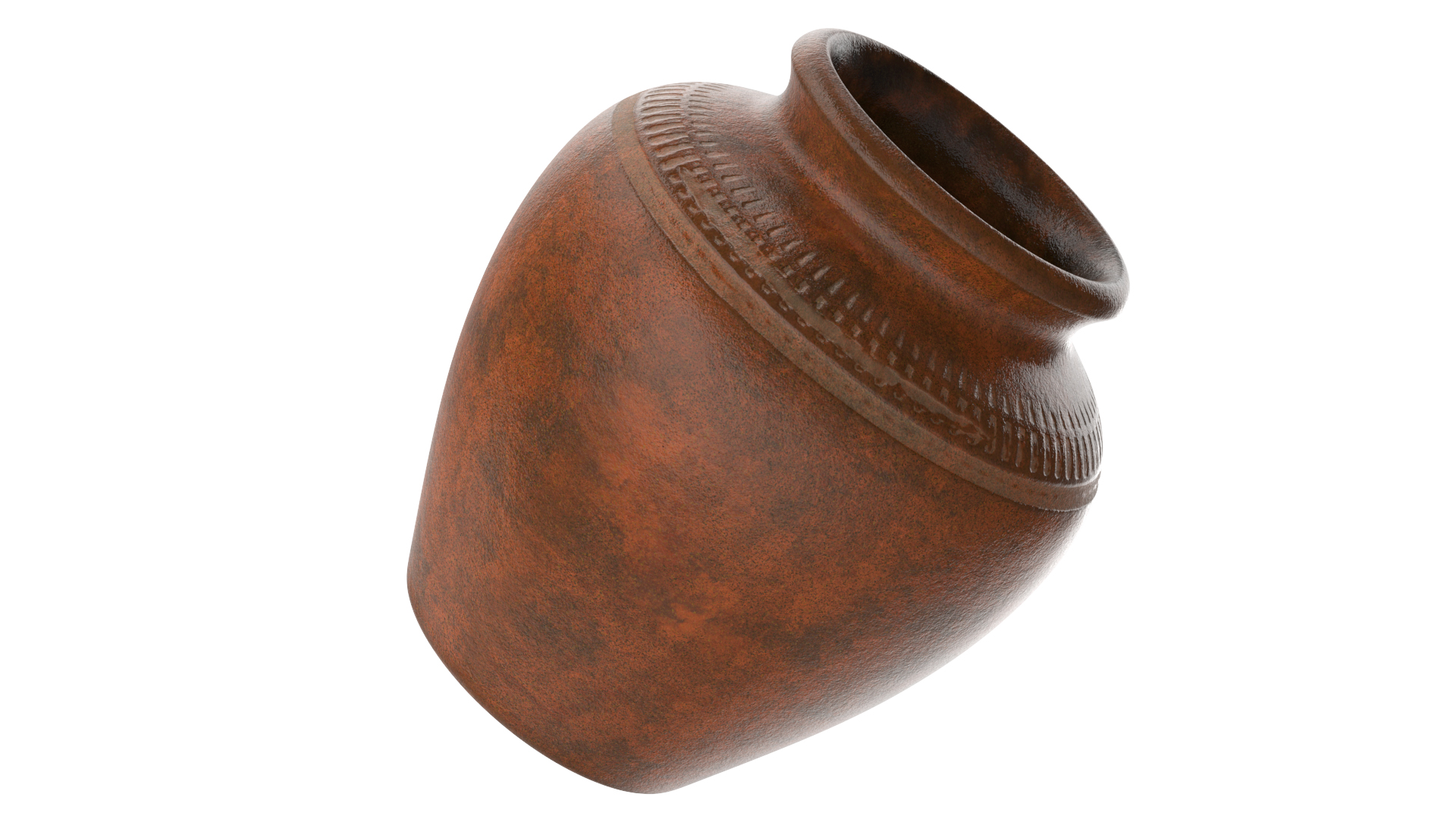3D Old Clay Pot Full of Gold Coins
