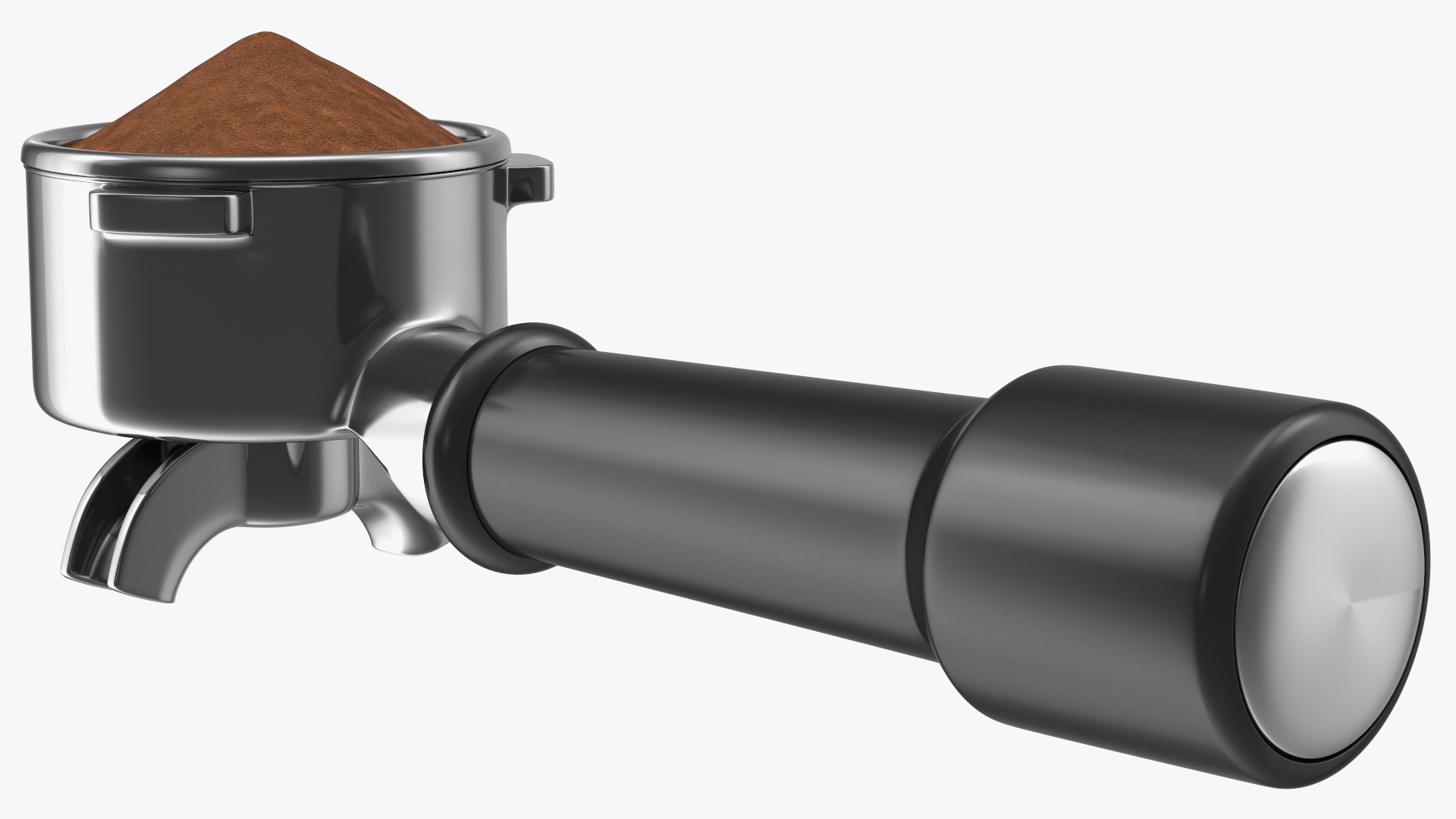 3D model Portafilter with Ground Coffee