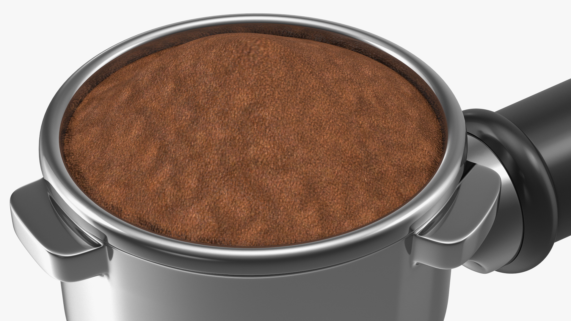 3D model Portafilter with Ground Coffee