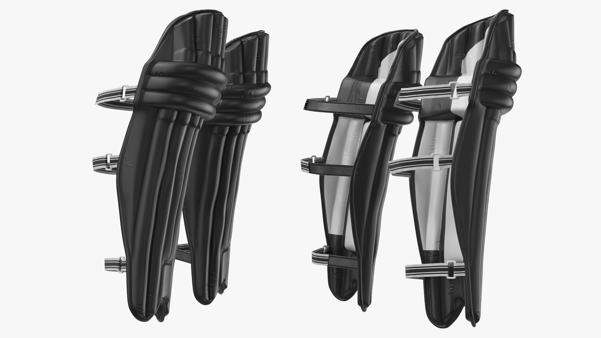 Cricket Batting Pads Pair Black, view 5