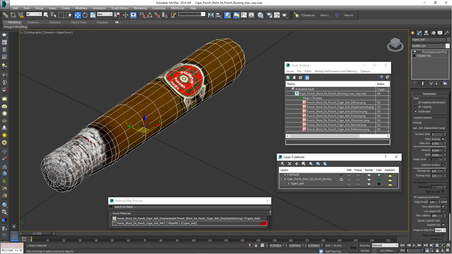 Cigar Punch Short De Punch Burning 3D model